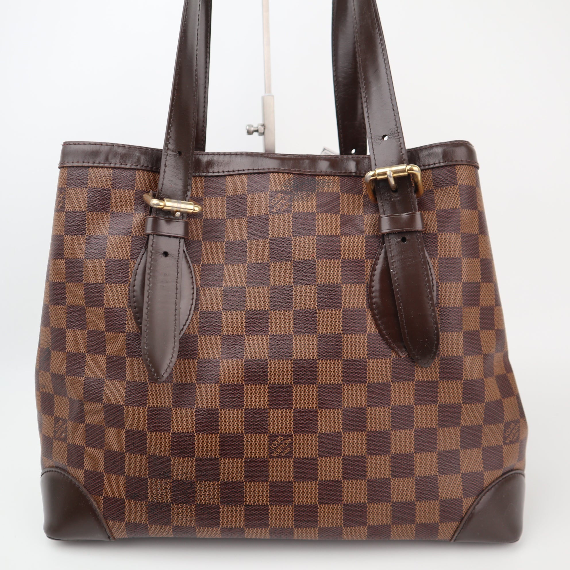 Louis Vuitton Damier Ebene Canvas Hampstead MM Shoulder Bag C1565 | Pre-Owned Excellent Brown Damier Ebene Canvas