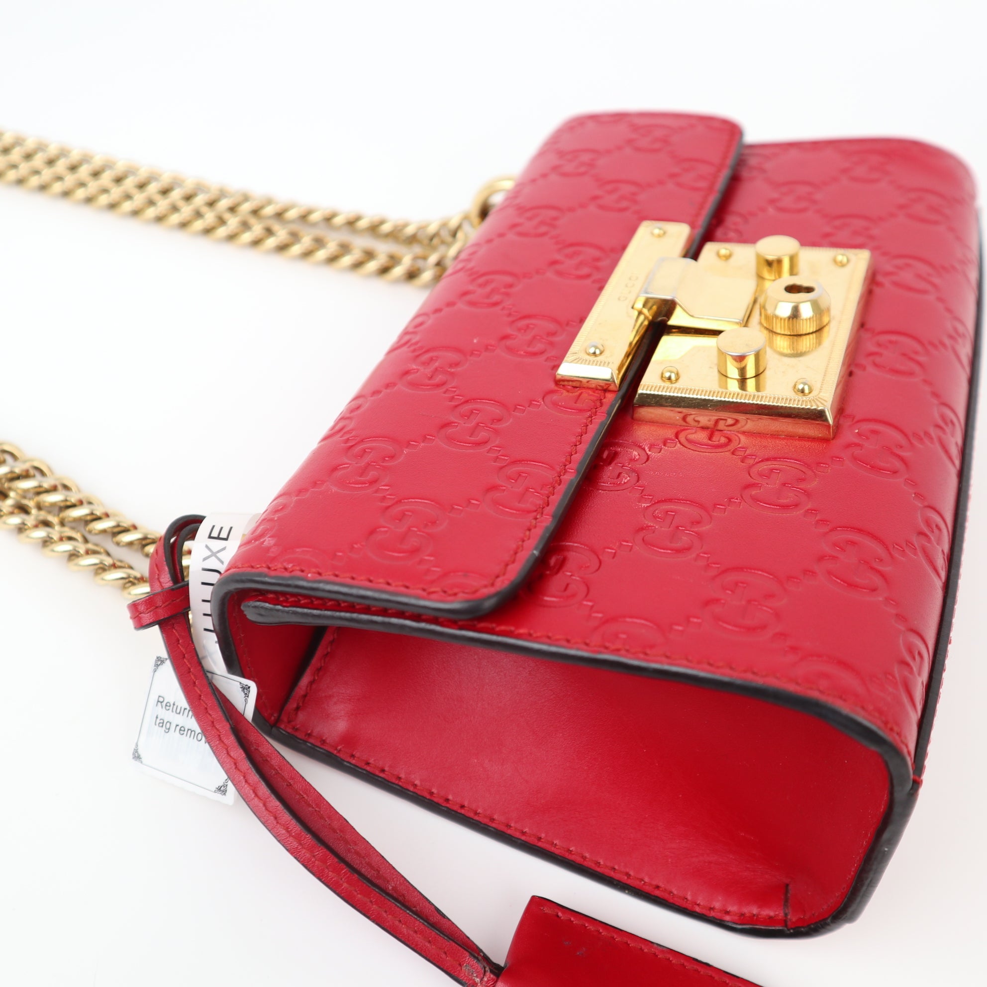 C1010 Gucci Padlock Shoulder Bag Guccissima Leather crossbody bag-Pre Owned