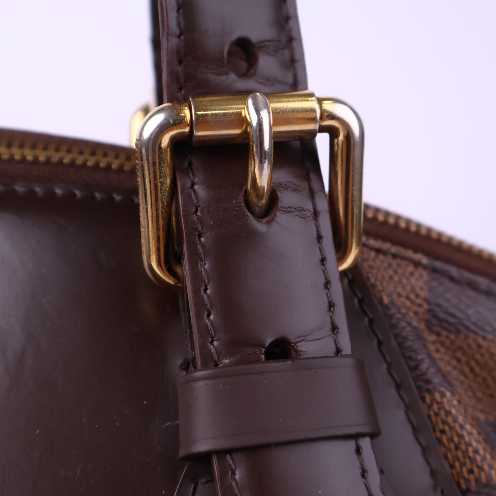 Louis Vuitton Damier Ebene Verona Top Handle Bag J3168 | Pre-Owned Like New Brown Damier Ebene Canvas