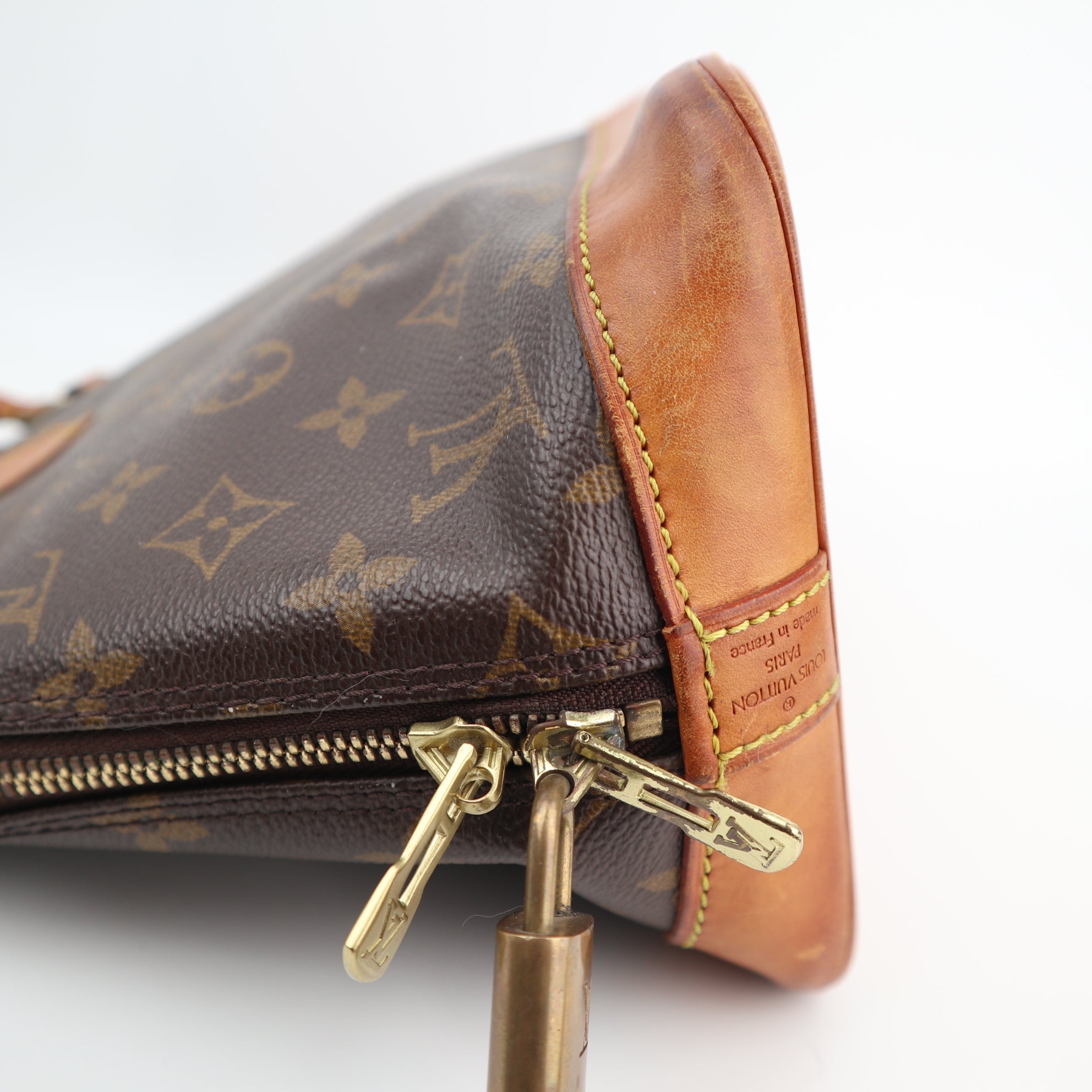 Louis Vuitton Monogram Alma PM Top Handle Bag C1572 | Pre-Owned Good Brown Monogram Canvas