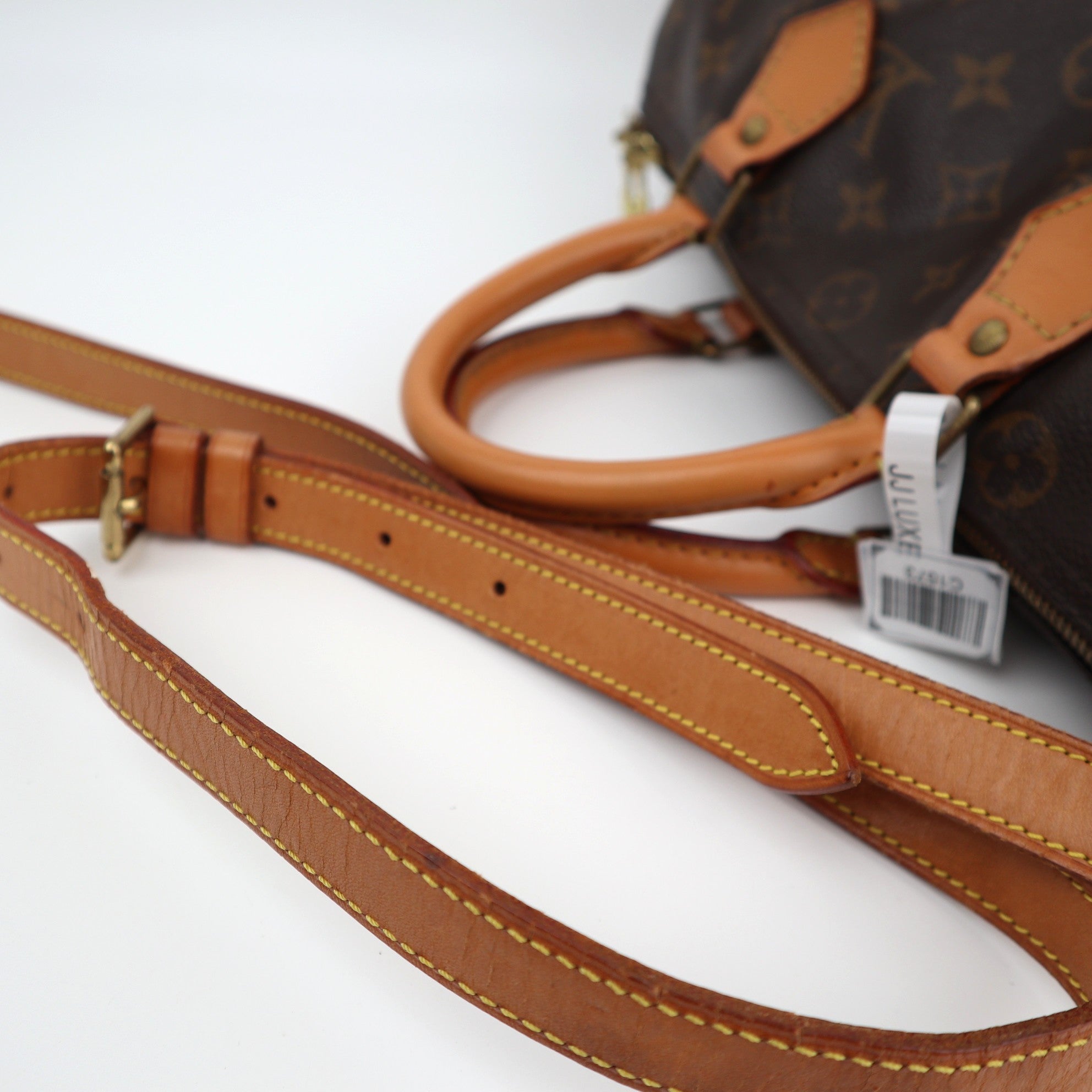 Louis Vuitton Monogram Speedy Bandoulière 30 Top Handle Bag C1573 | Pre-Owned Very Good Brown Monogram Canvas