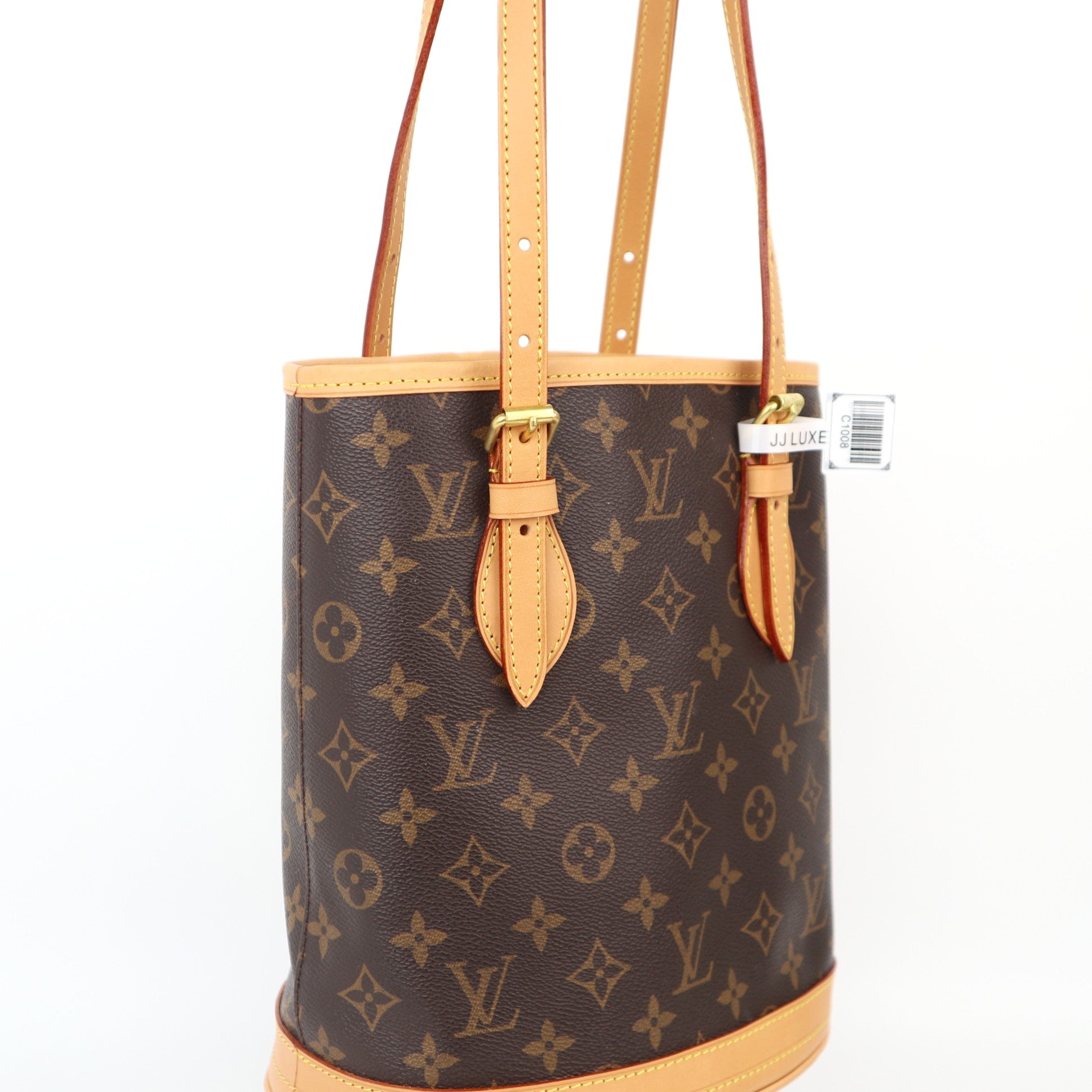 C1008 Louis Vuitton Monogram Canvas Petite Bucket Bag-Pre Owned