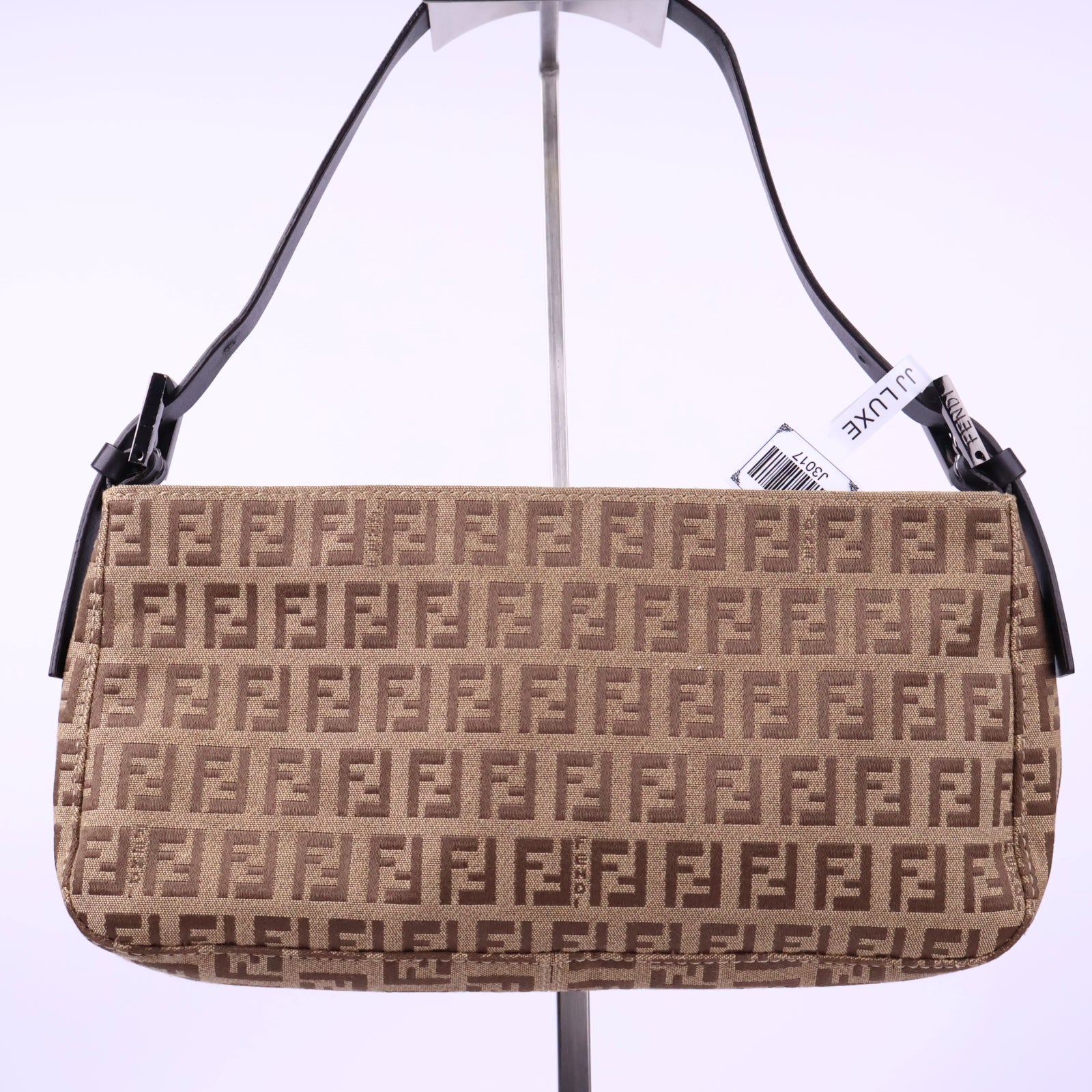 Fendi Zucca Monogram Shoulder Bag J3017 | Pre-Owned Like New Brown Monogram Canvas