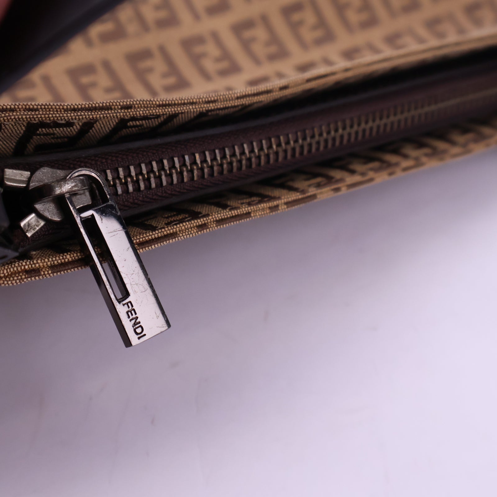 Fendi Zucca Monogram Shoulder Bag J3017 | Pre-Owned Like New Brown Monogram Canvas