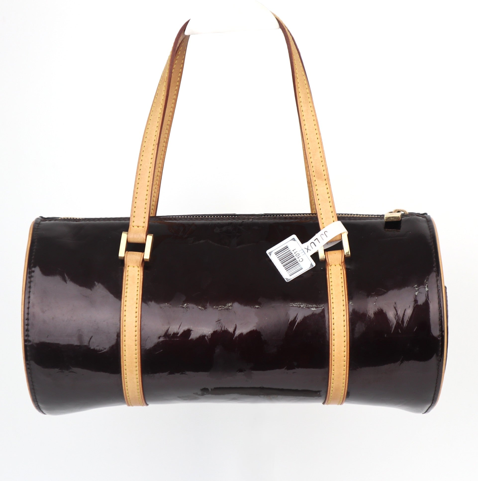 C1011 Louis Vuitton Vernis Bedford Oxblood Papillon Patent Leather Bag-Pre Owned