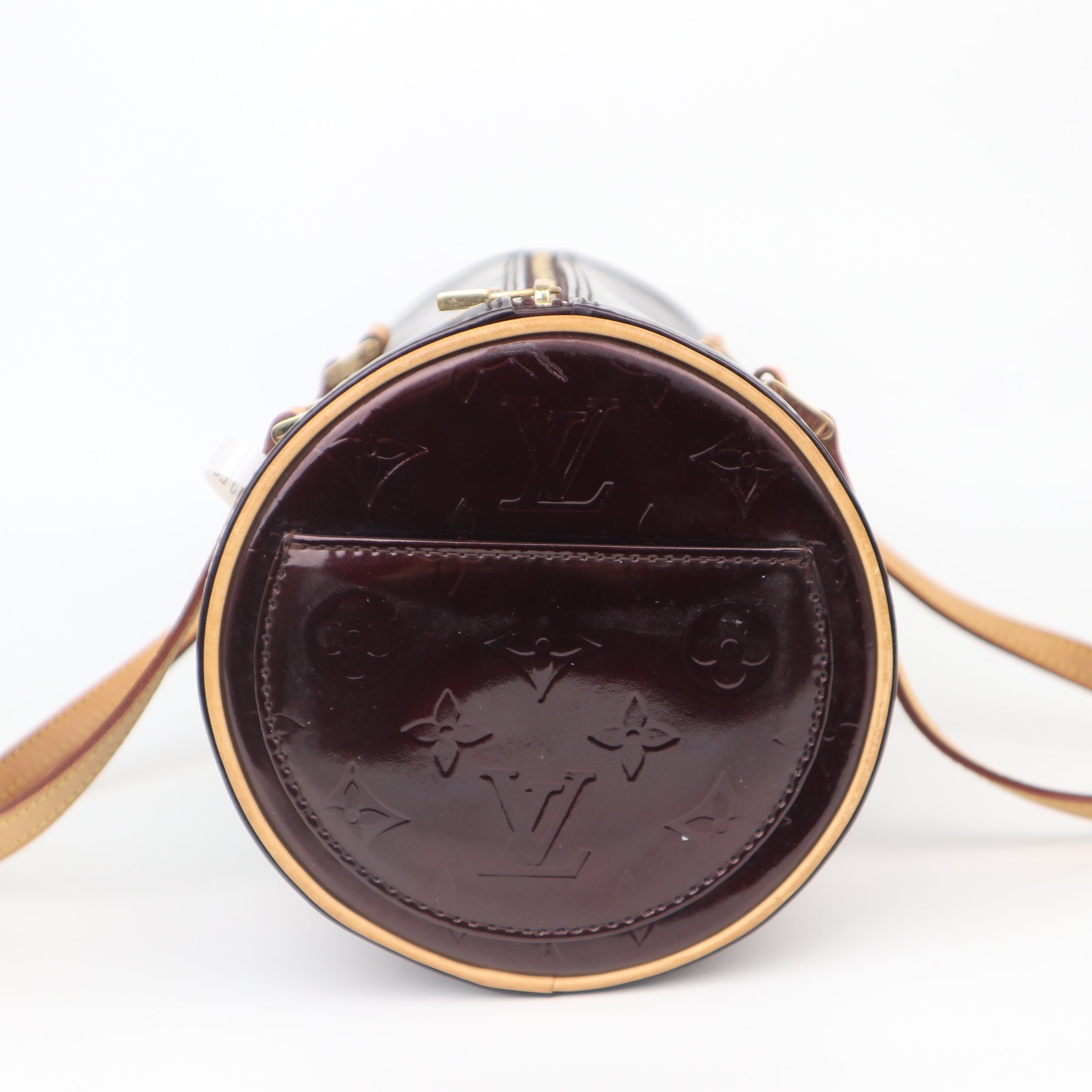 C1011 Louis Vuitton Vernis Bedford Oxblood Papillon Patent Leather Bag-Pre Owned