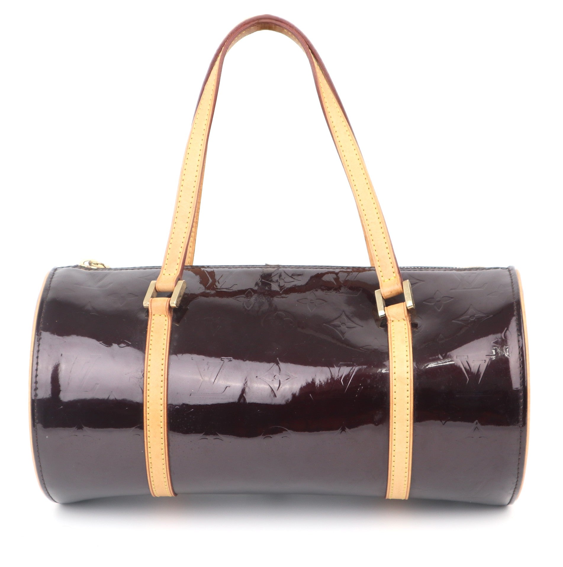 C1011 Louis Vuitton Vernis Bedford Oxblood Papillon Patent Leather Bag-Pre Owned