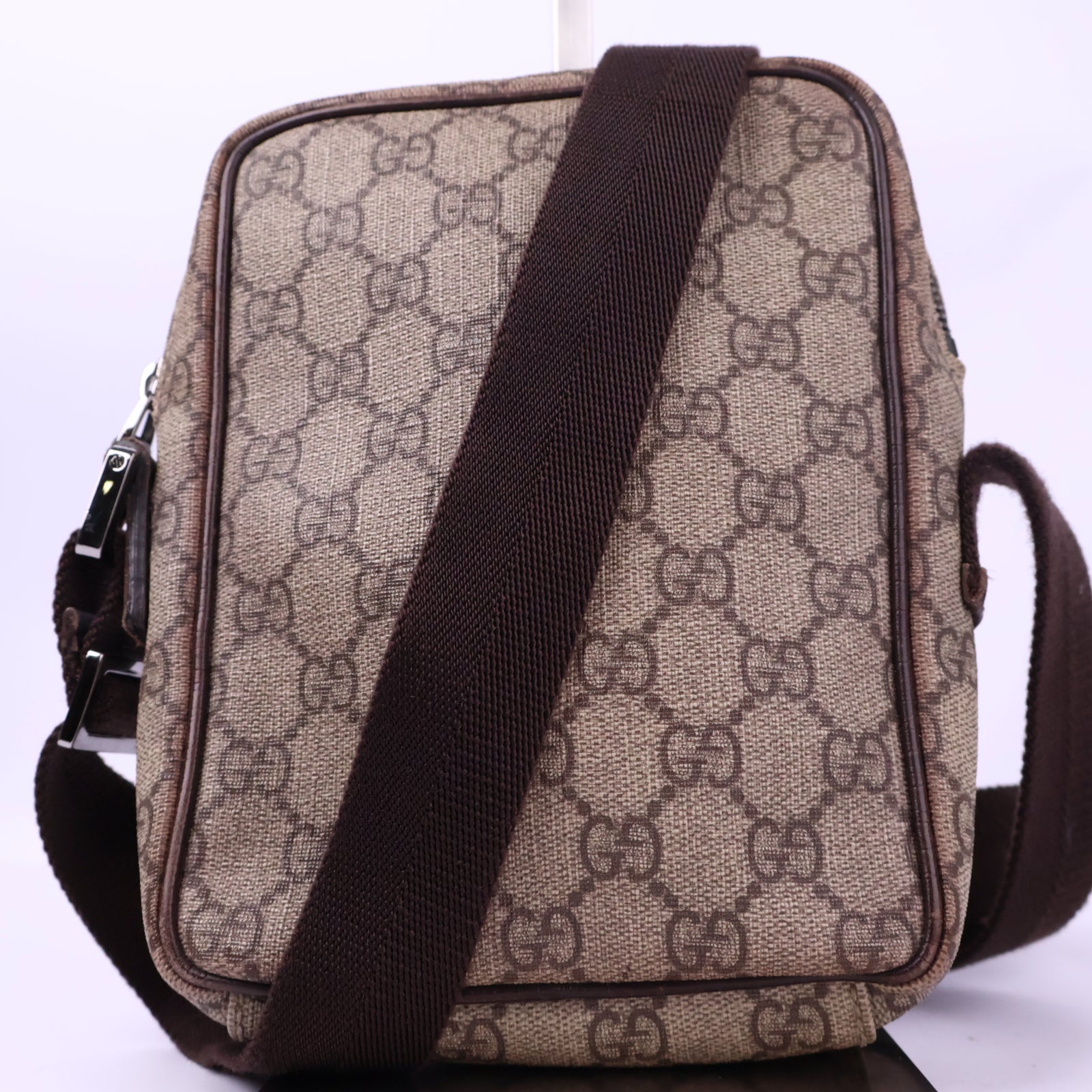 Gucci GG Monogram Messenger Bag Messenger Bag J3128 | Pre-Owned Excellent Brown Monogram, GG Monogram Canvas