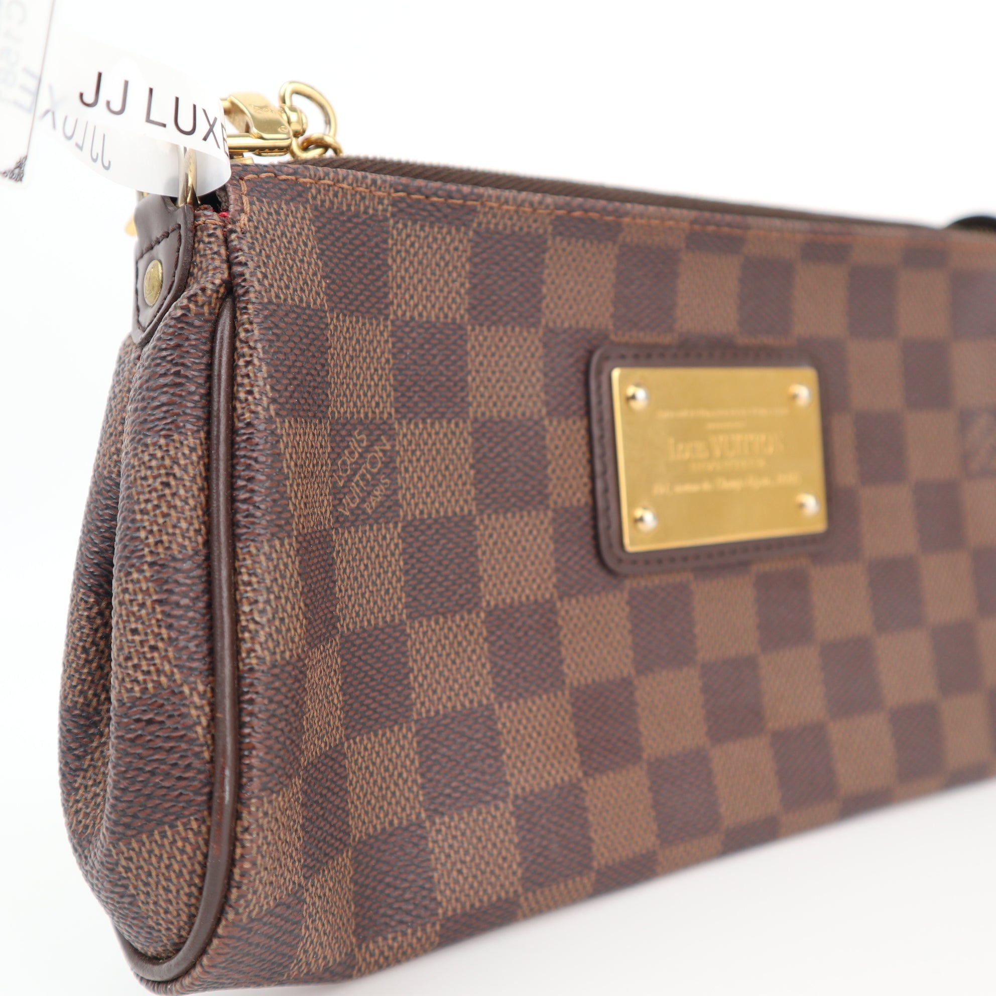 Louis Vuitton Damier Ebene Eva Clutch Clutch Bag C1581 | Pre-Owned Excellent Brown Damier Ebene Canvas