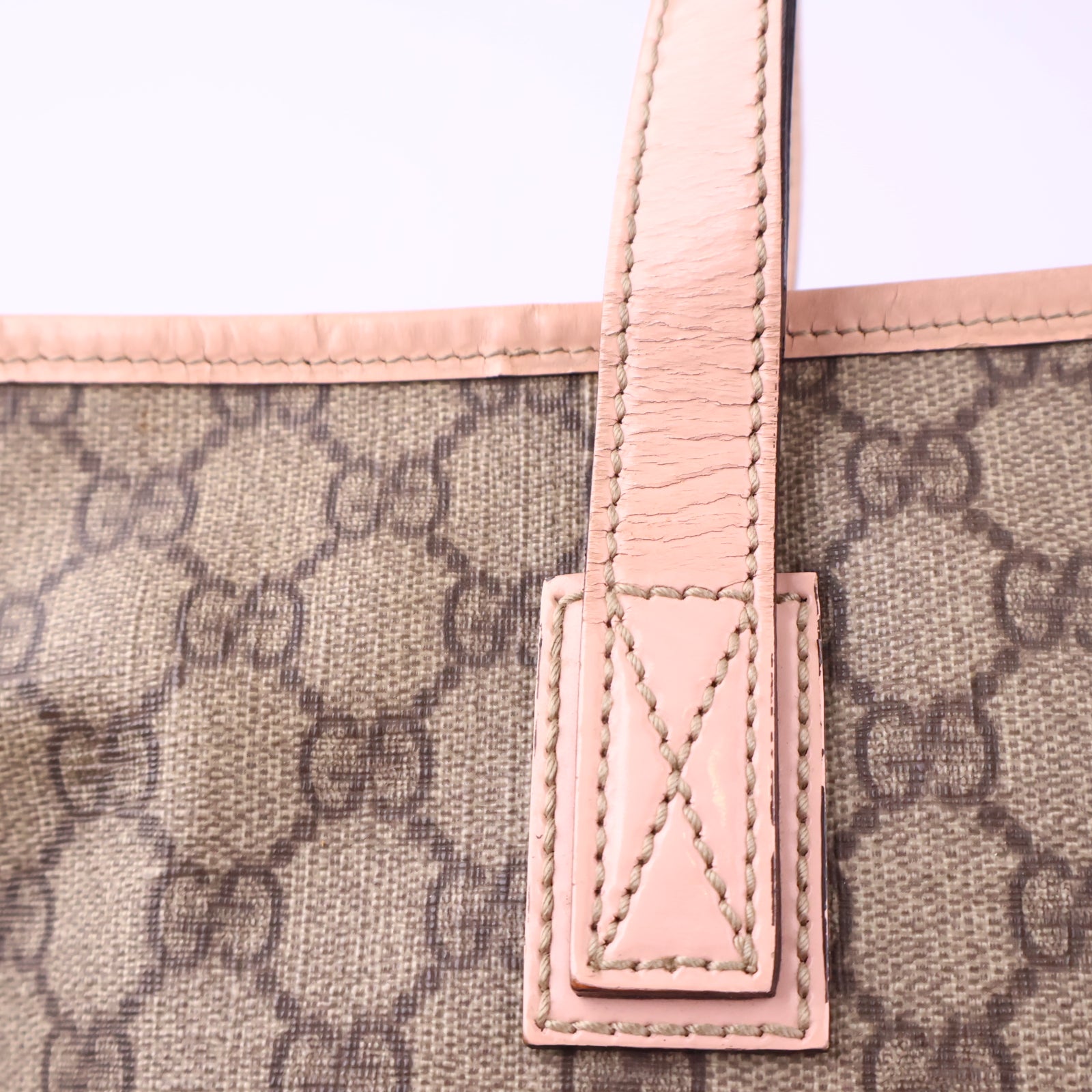 Gucci GG Supreme Canvas Tote Bag Tote Bag J3117 | Pre-Owned Like New Brown GG Supreme Canvas