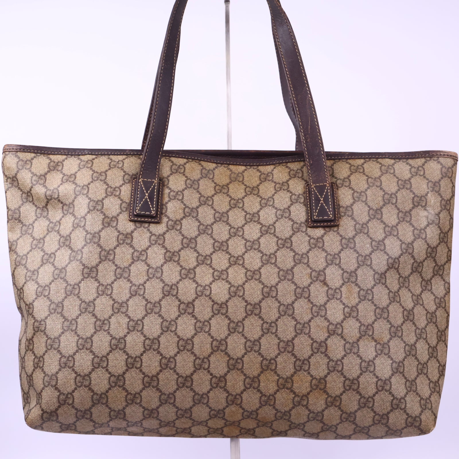 Gucci GG Supreme Canvas Tote Bag Tote Bag J3116 | Pre-Owned Excellent Brown GG Supreme Canvas