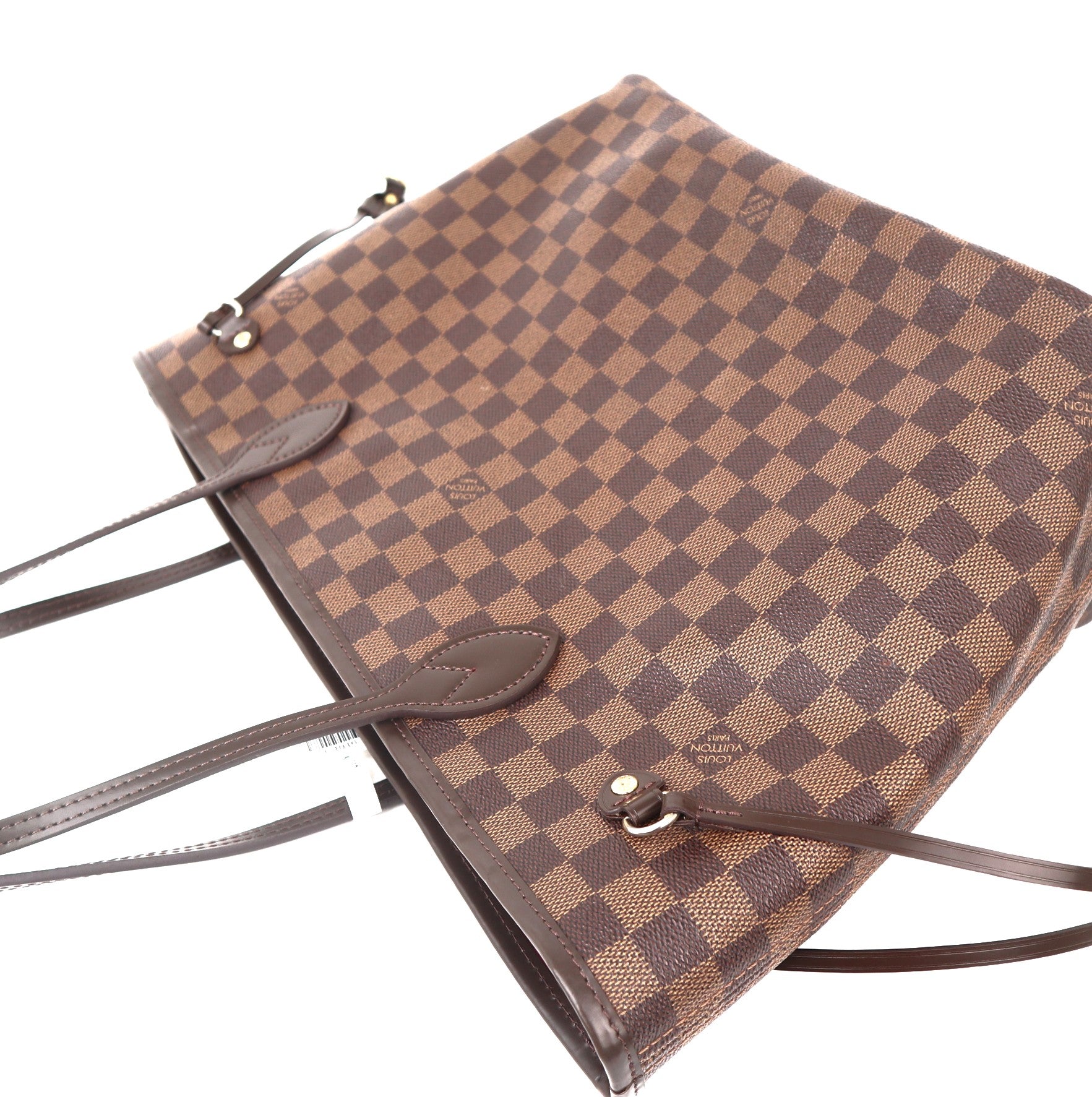 C1016 LOUIS VUITTON Neverfull MM Damier Ebene Tote Bag Purse-Pre Owned