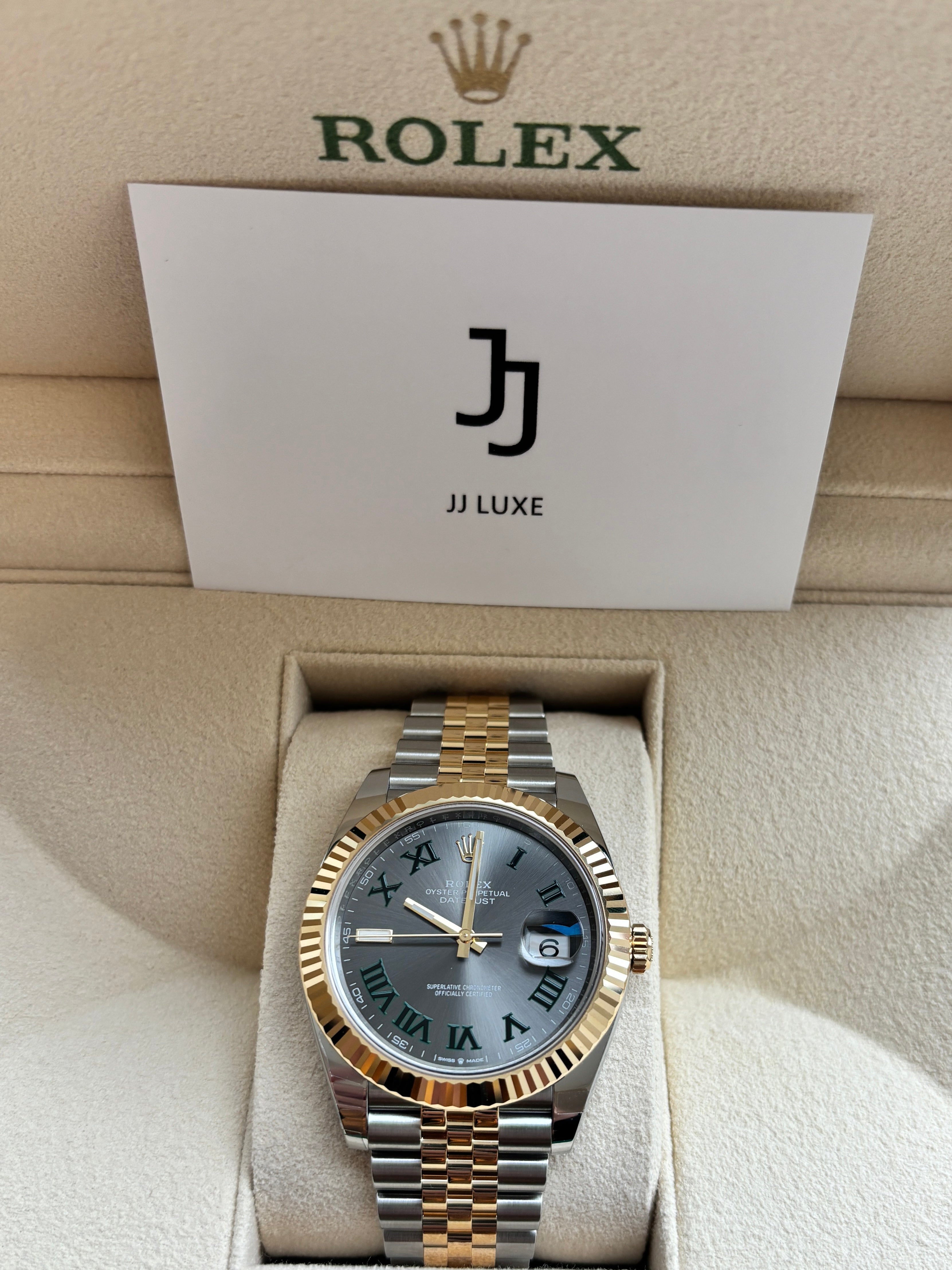 Rolex Datejust Wimbledon Dial Jubliee 41mm 126333