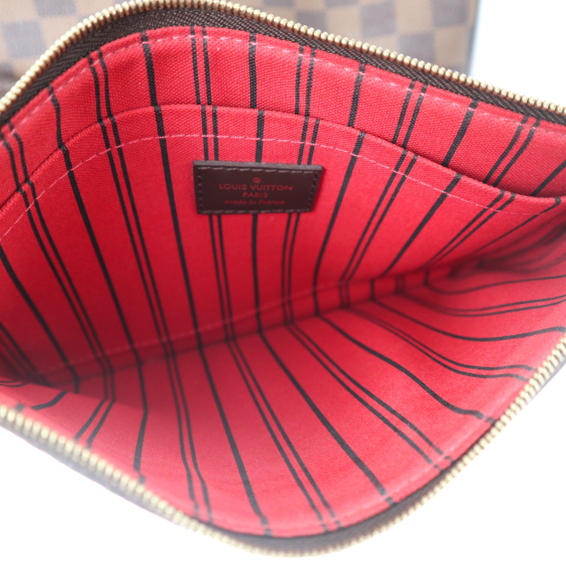 C1016 LOUIS VUITTON Neverfull MM Damier Ebene Tote Bag Purse-Pre Owned