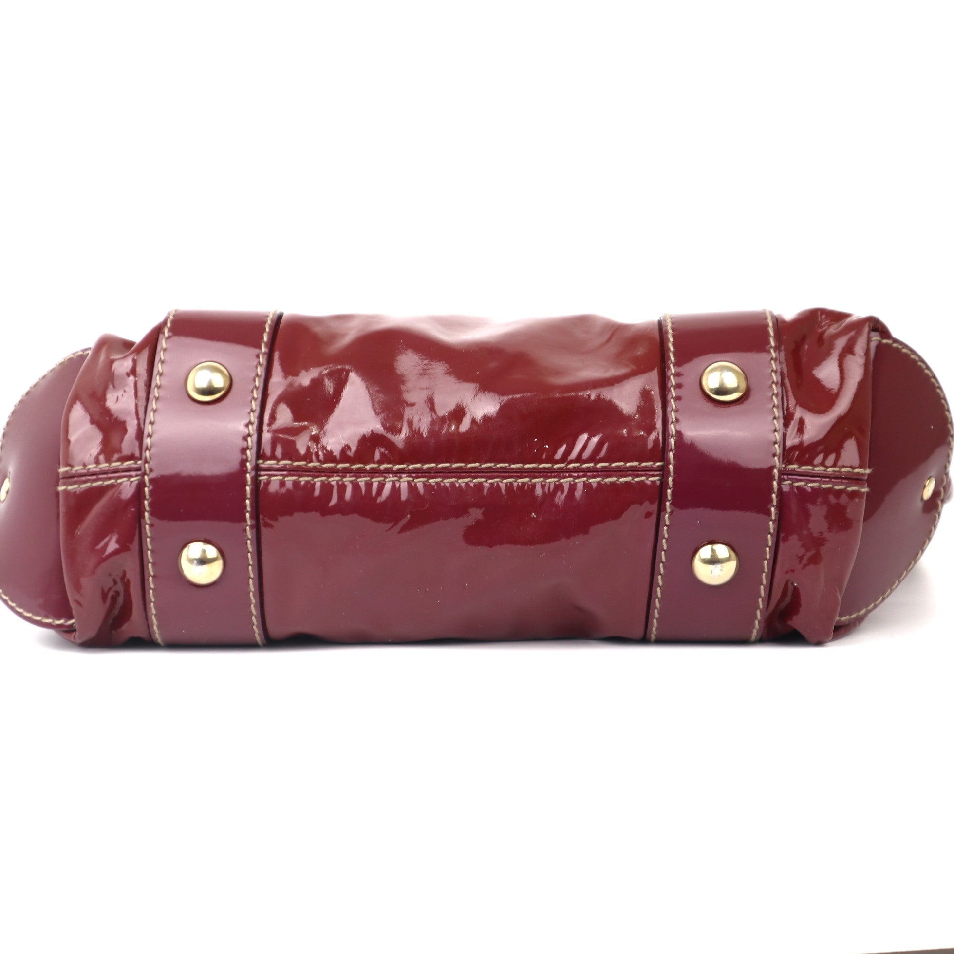 C1015 Gucci Patent Leather Bow Mirror Sukey Tote Bag-Pre Owned