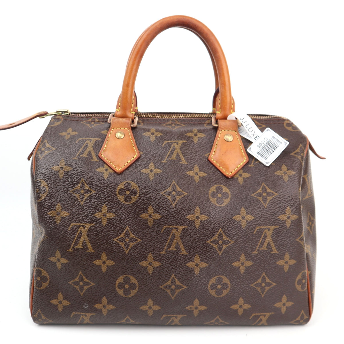 Louis Vuitton Monogram Canvas Speedy 25 Top Handle Bag C1588 | Pre-Owned Very Good Brown Monogram Canvas