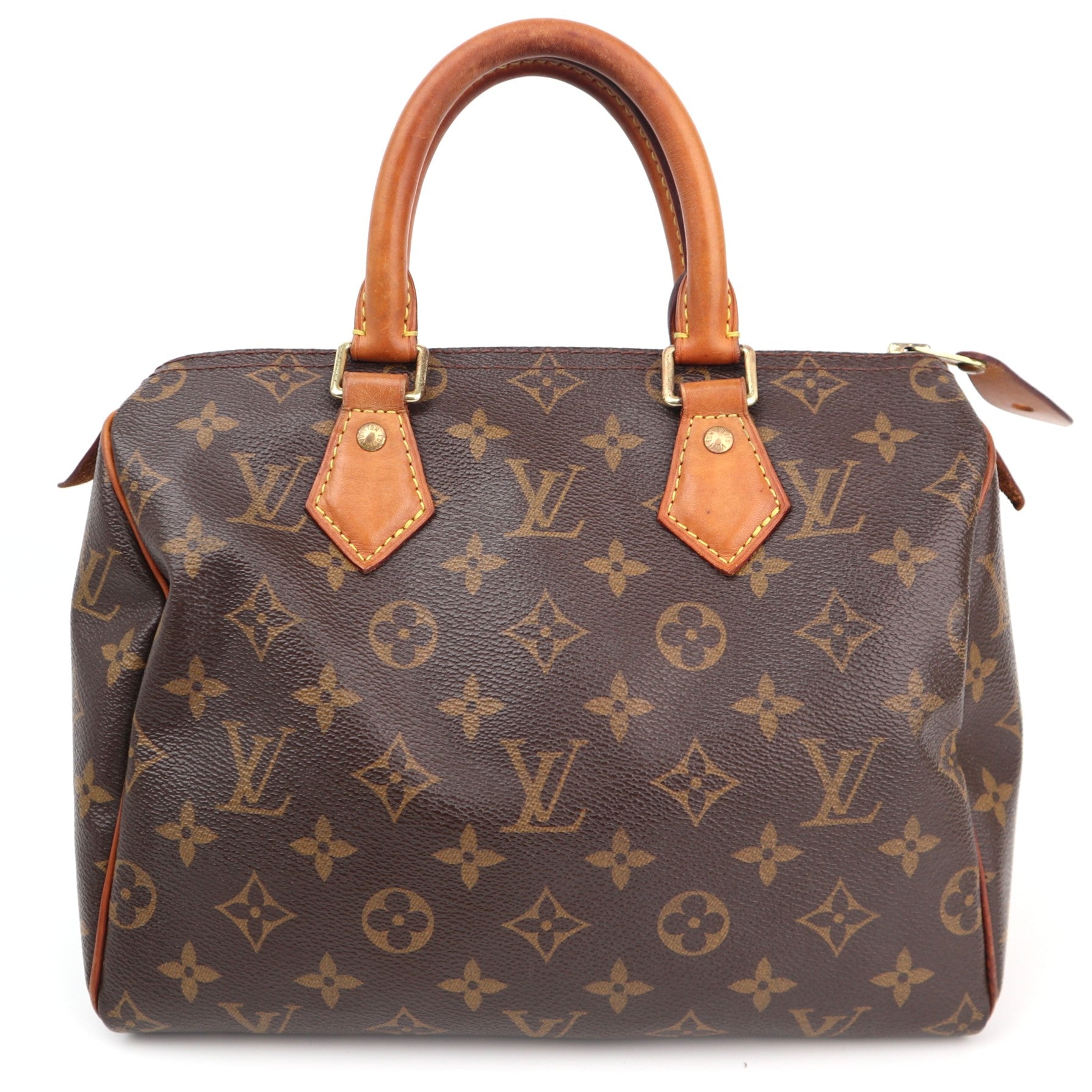 Louis Vuitton Monogram Canvas Speedy 25 Top Handle Bag C1588 | Pre-Owned Very Good Brown Monogram Canvas