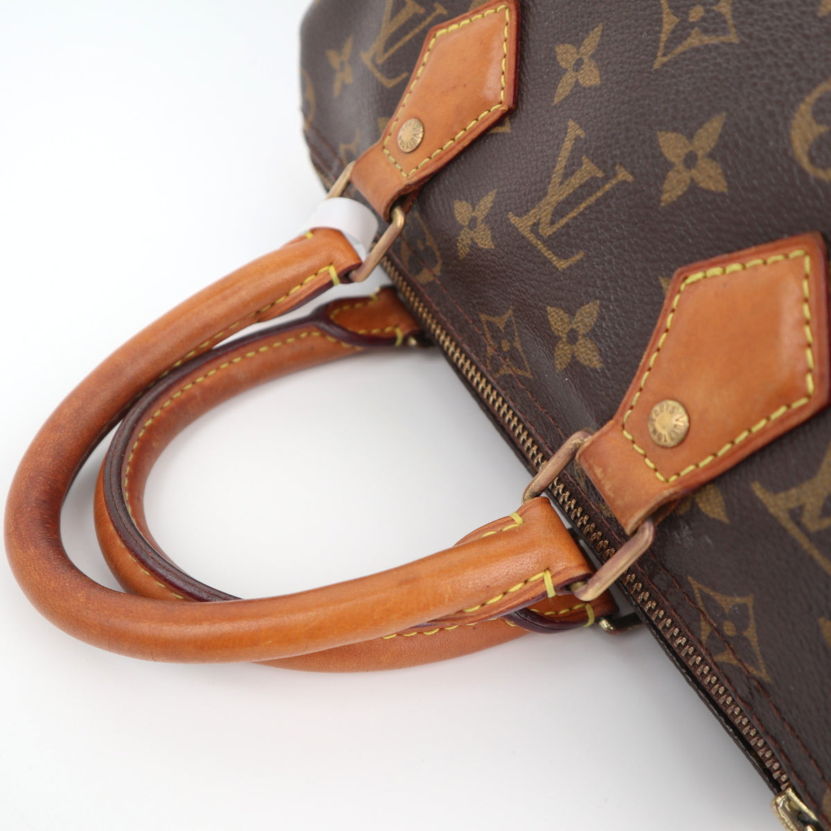 Louis Vuitton Monogram Canvas Speedy 25 Top Handle Bag C1588 | Pre-Owned Very Good Brown Monogram Canvas