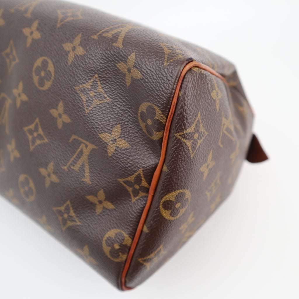 Louis Vuitton Monogram Canvas Speedy 25 Top Handle Bag C1588 | Pre-Owned Very Good Brown Monogram Canvas