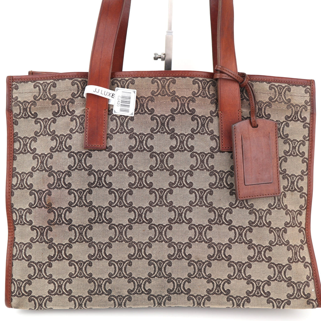 C2420 Celine Tote Bag Macadam | Pre-Owned Very Good Brown Canvas/Macadam
