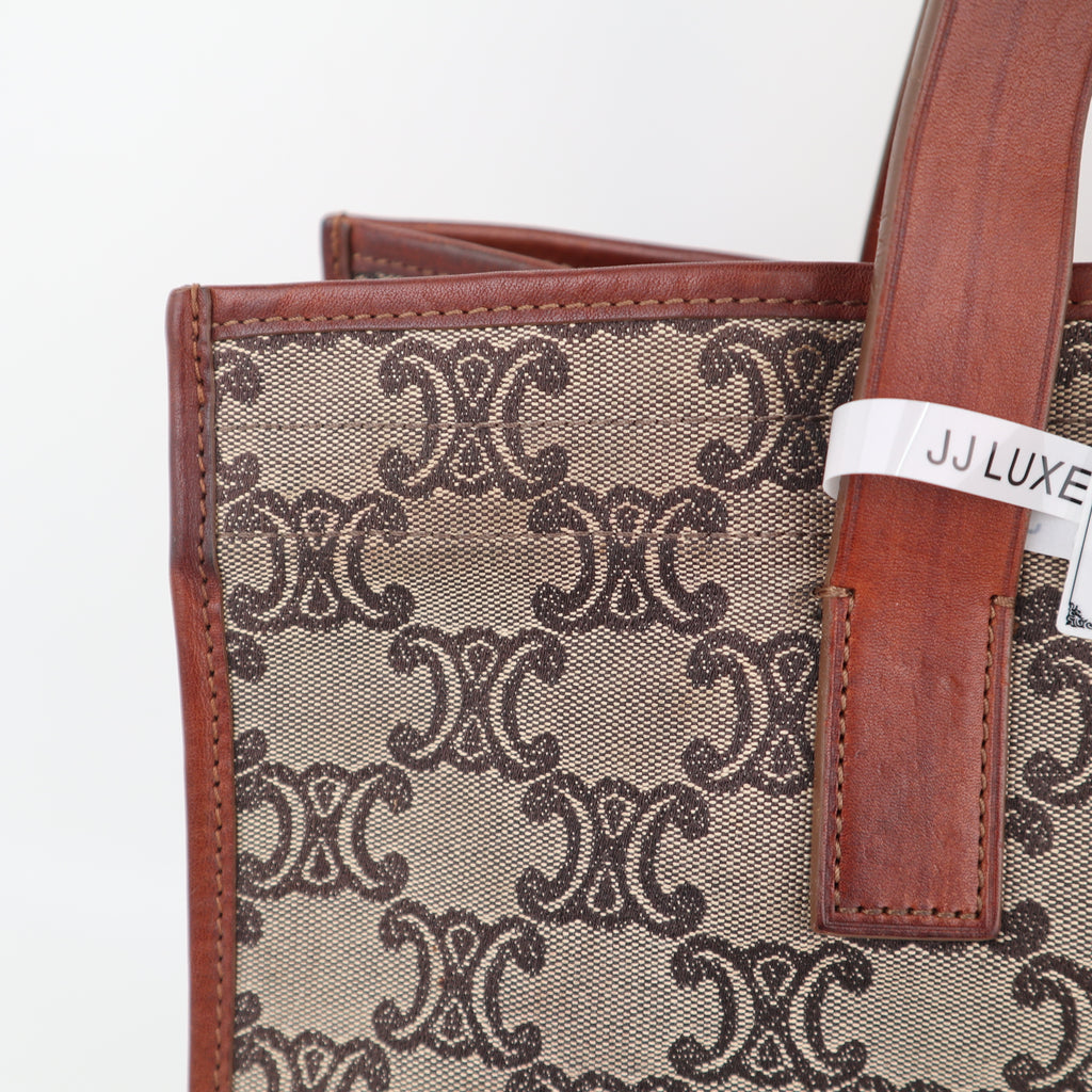 C2420 Celine Tote Bag Macadam | Pre-Owned Very Good Brown Canvas/Macadam