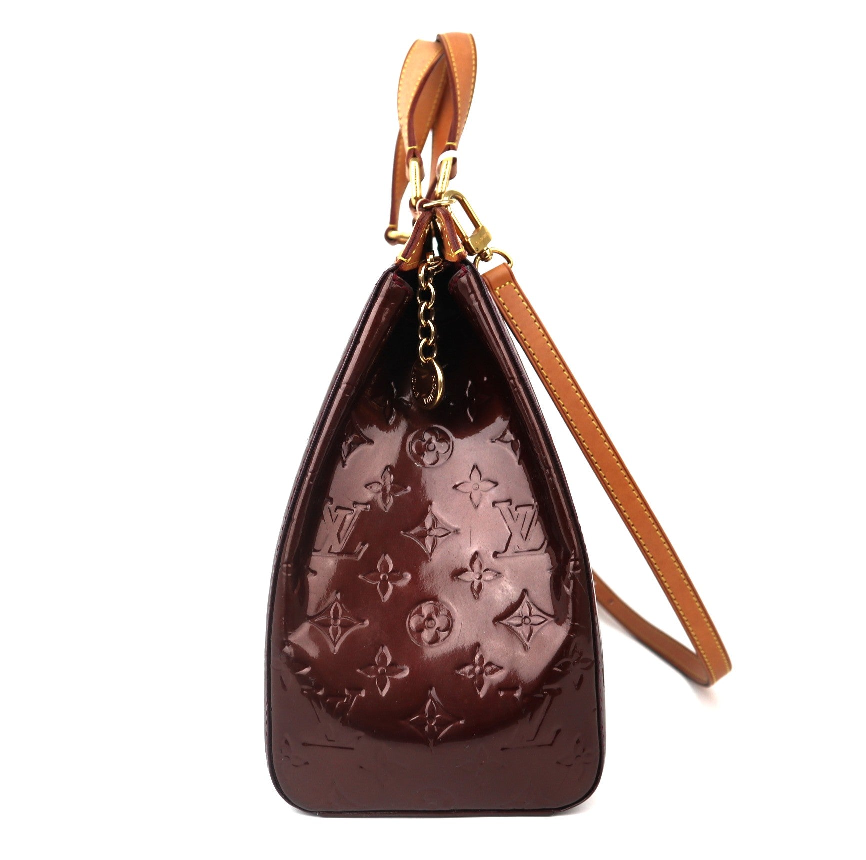 C1023 Louis Vuitton Rouge Fauviste Monogram Vernis Brea GM Bag-Pre Owned