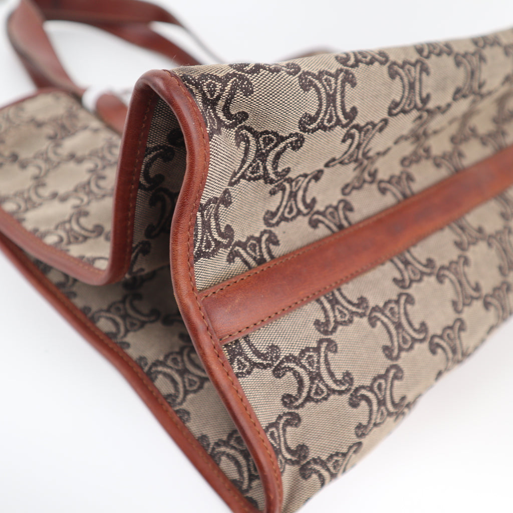 C2420 Celine Tote Bag Macadam | Pre-Owned Very Good Brown Canvas/Macadam
