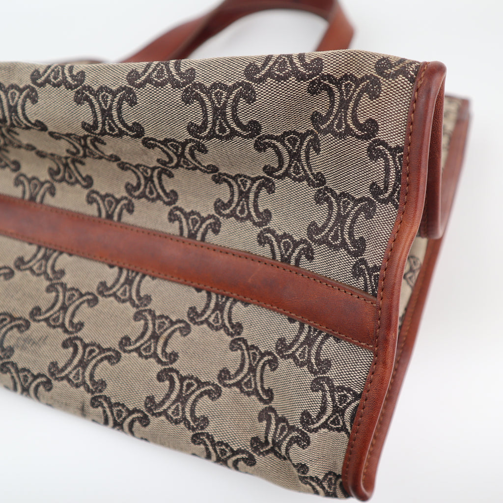 C2420 Celine Tote Bag Macadam | Pre-Owned Very Good Brown Canvas/Macadam