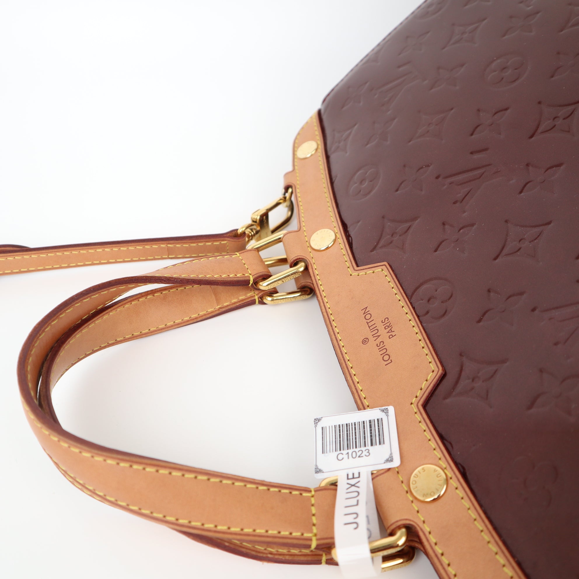 C1023 Louis Vuitton Rouge Fauviste Monogram Vernis Brea GM Bag-Pre Owned