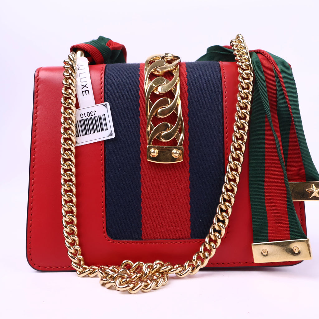 J3010 Gucci Shoulder Bag Sylvie Mini Chain Shoulder Bag | Pre-Owned Like New Leather