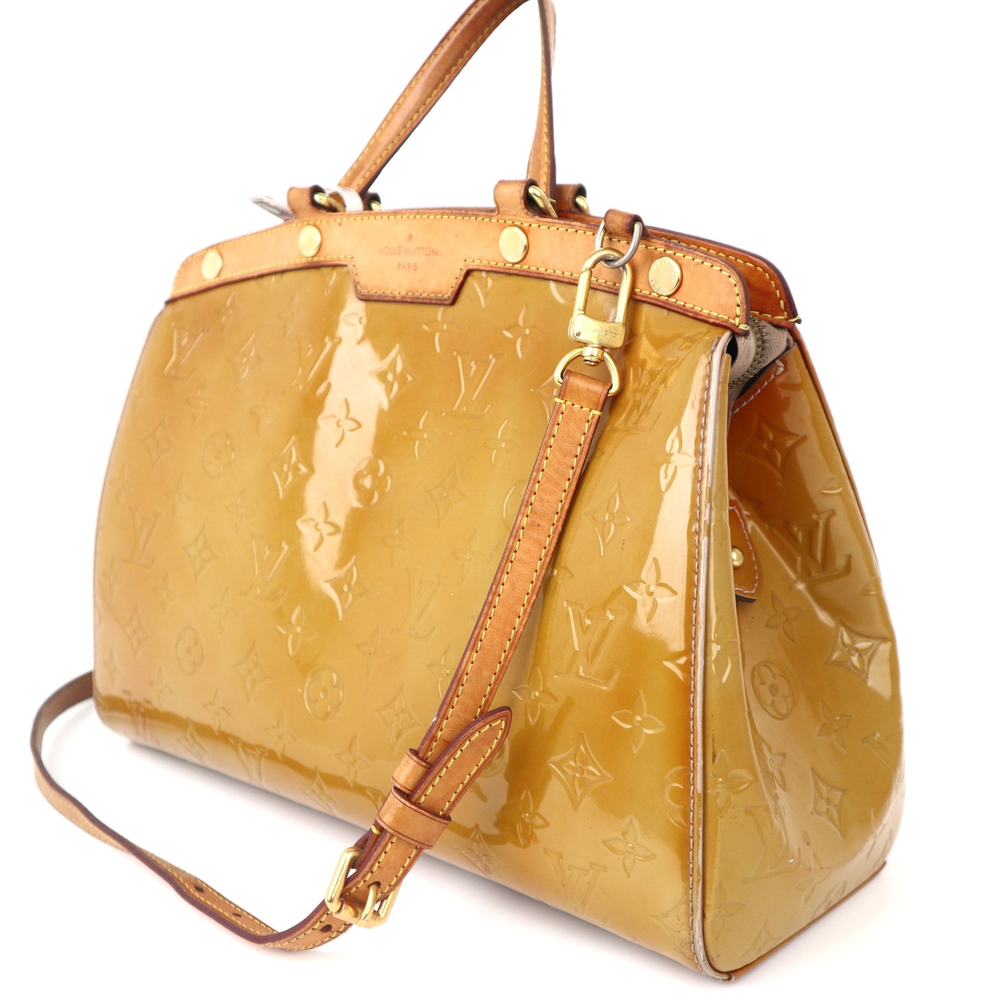 C1025 Louis Vuitton Brea  Patent Monogram MM Leather Handbag-Pre Owned