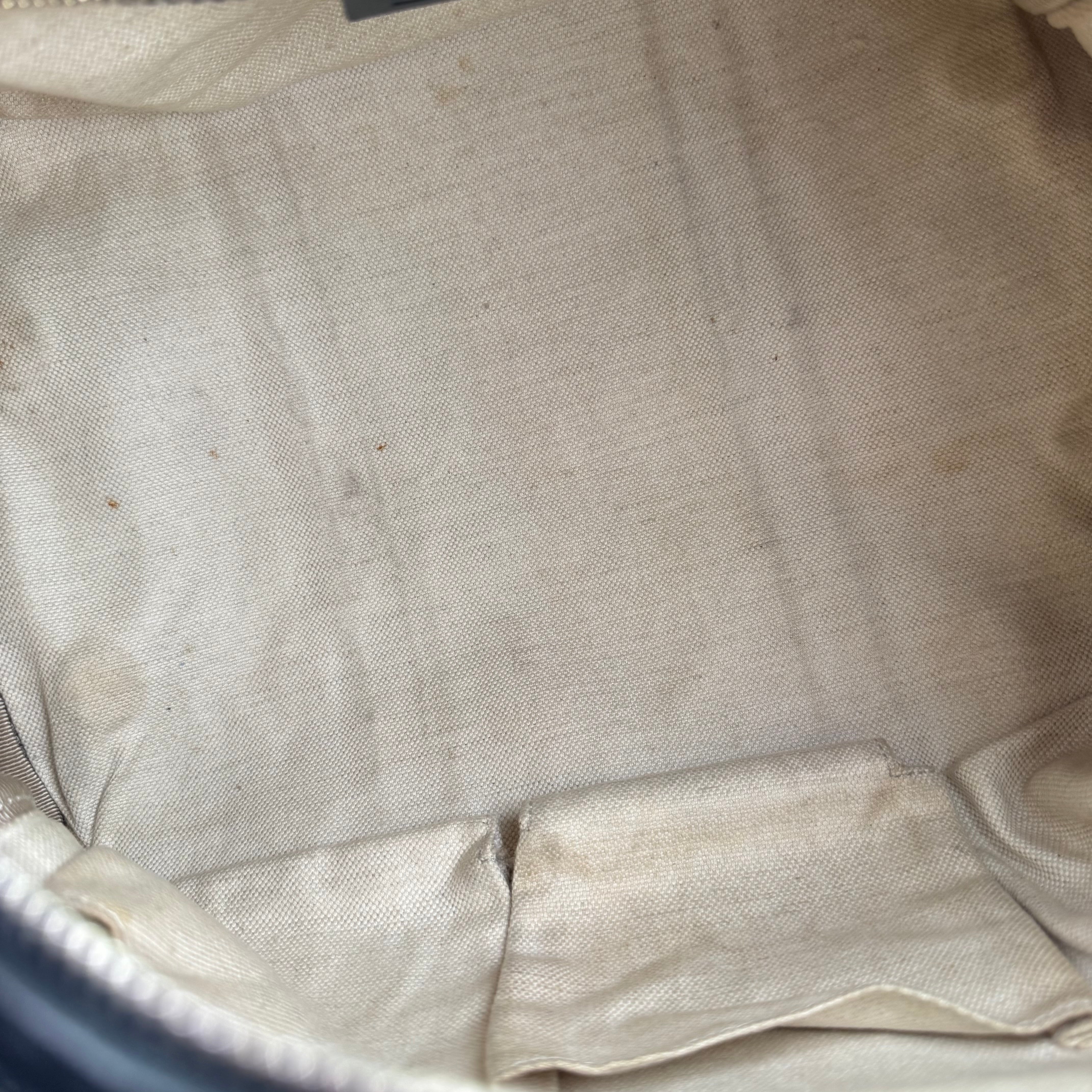 J1649 Gucci GG Supreme Web Detail Boston Bag- Pre Owned