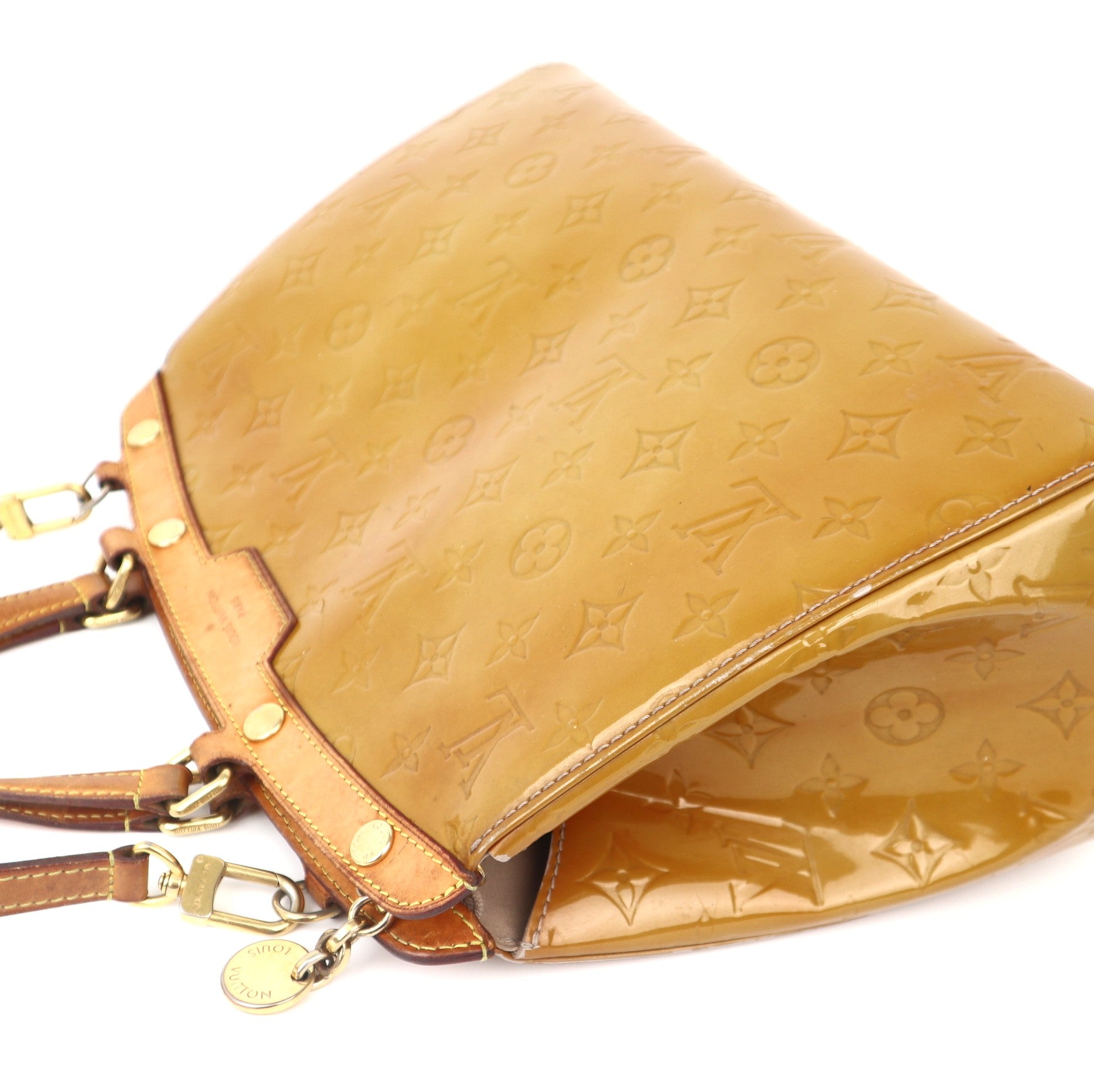 C1025 Louis Vuitton Brea  Patent Monogram MM Leather Handbag-Pre Owned