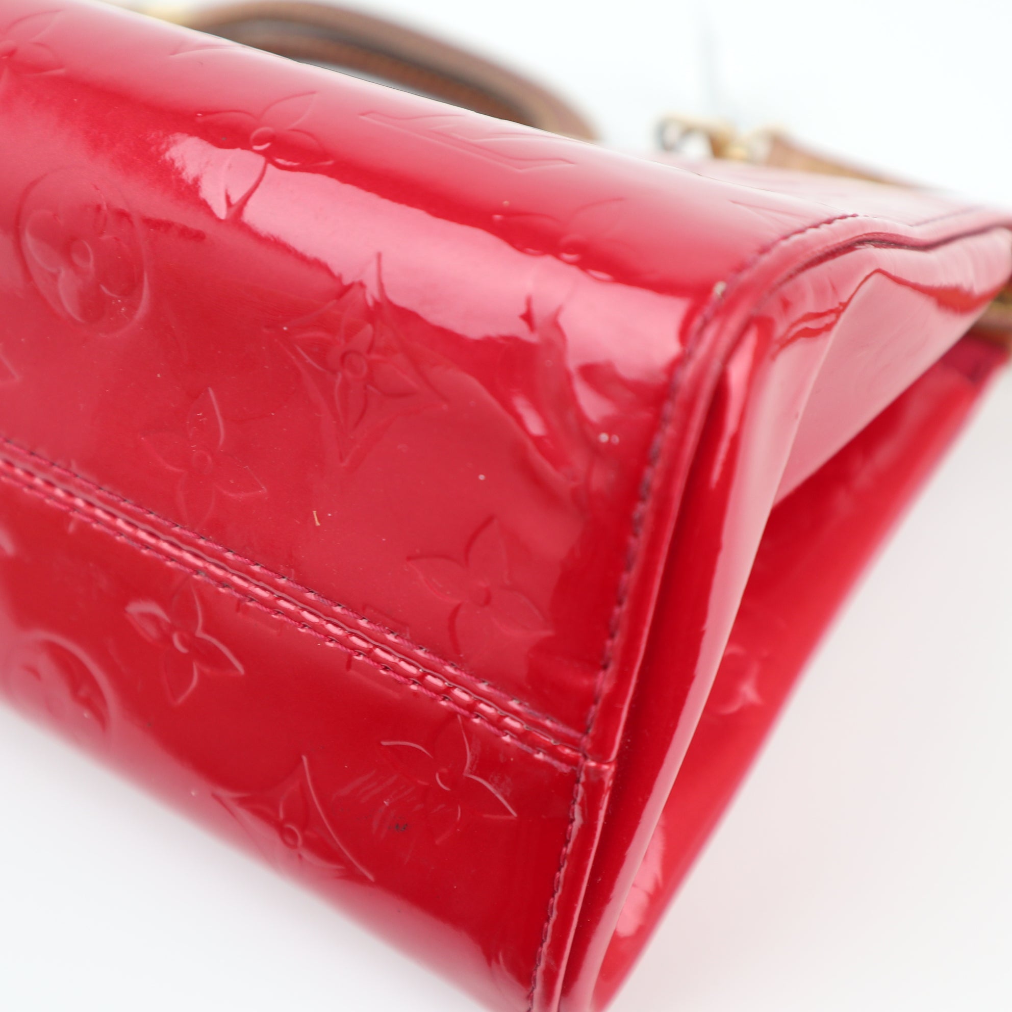 C2424 Louis Vuitton Tote Bag Roxbury Vernis dAmour Drive Pomme | Pre-Owned Very Good Red Leather, Patent leather