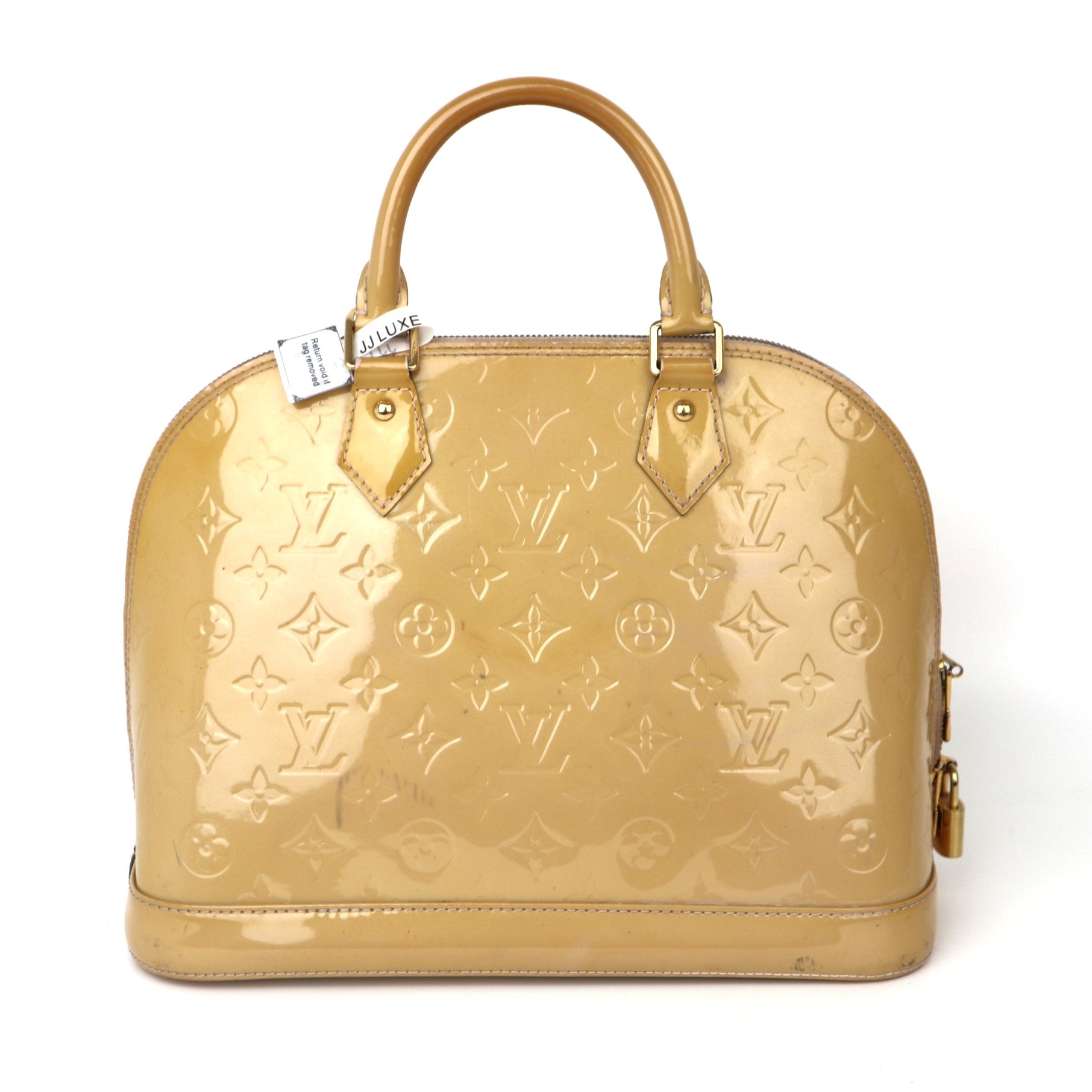 C1026 Louis Vuitton Handbag Alma PM Yellow Monogram Vernis Citrine-Pre Owned