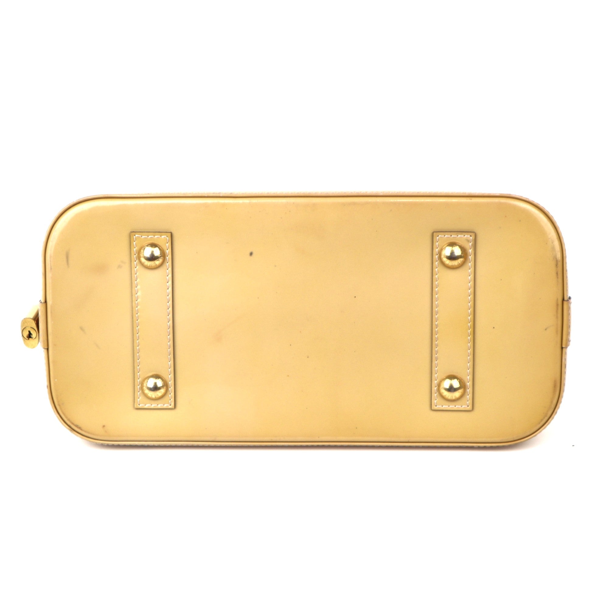C1026 Louis Vuitton Handbag Alma PM Yellow Monogram Vernis Citrine-Pre Owned