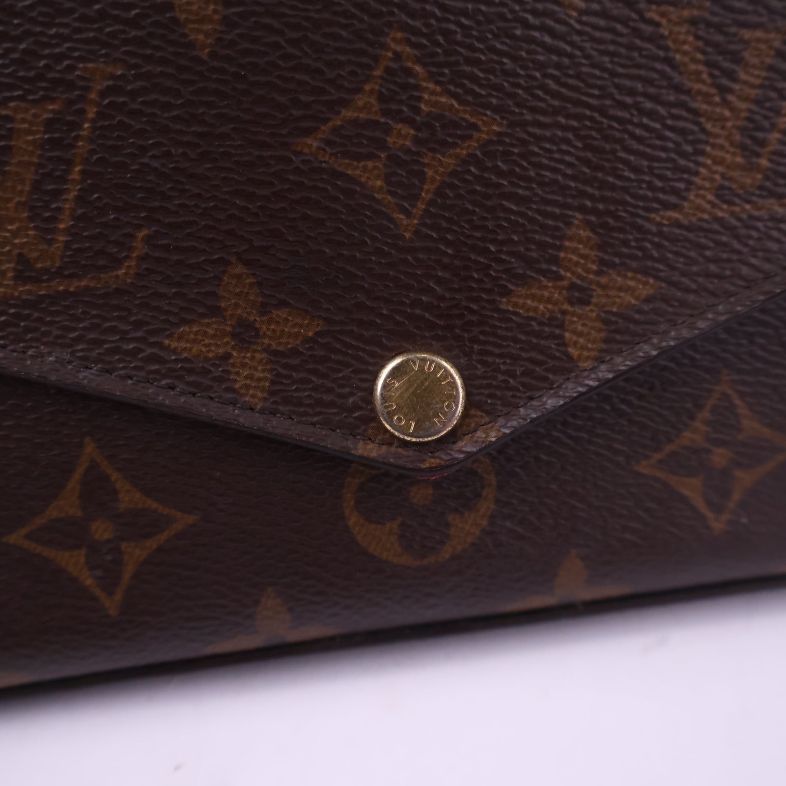 J2997 Louis Vuitton Mini Bag Felicie Pochette Monogram Canvas | Pre-Owned Like New Brown Monogram Canvas