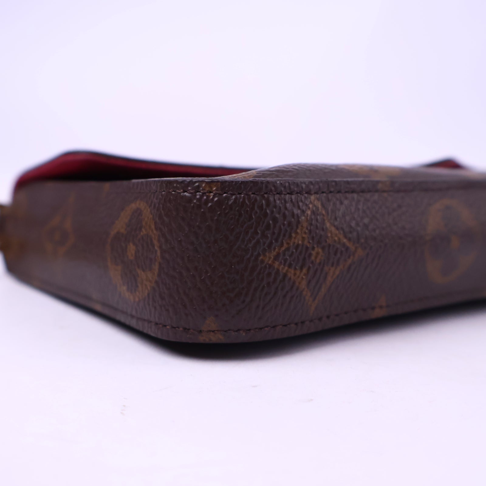 J2997 Louis Vuitton Mini Bag Felicie Pochette Monogram Canvas | Pre-Owned Like New Brown Monogram Canvas