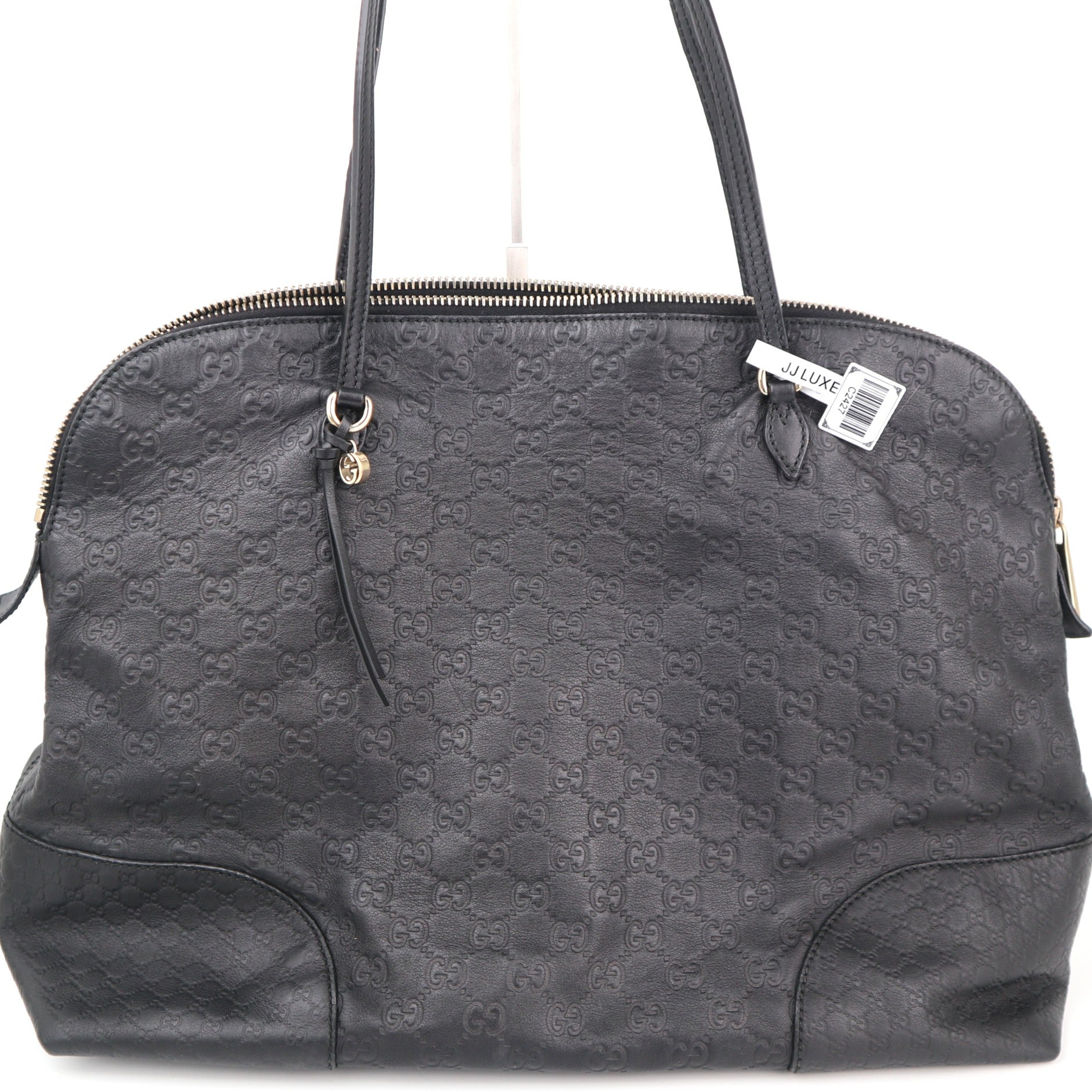 C2427 Gucci Tote Bag Microguccissima Black Large | Pre-Owned Very Good Black Microguccissima