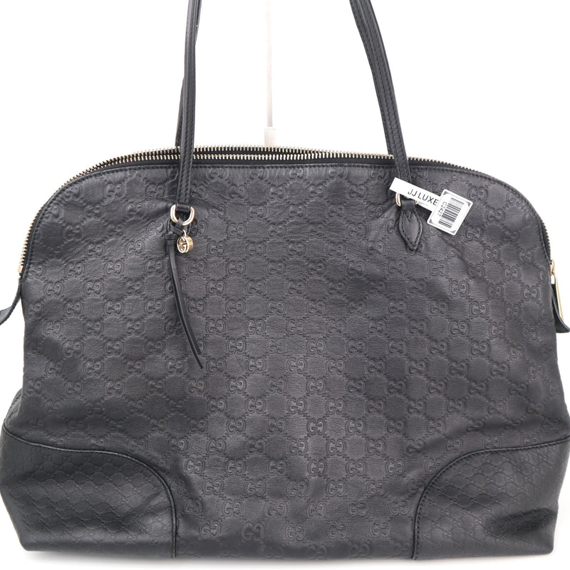 C2427 Gucci Tote Bag Microguccissima Black Large | Pre-Owned Very Good Black Microguccissima