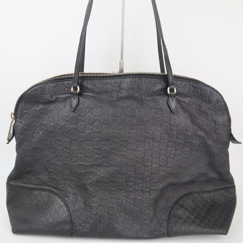 C2427 Gucci Tote Bag Microguccissima Black Large | Pre-Owned Very Good Black Microguccissima