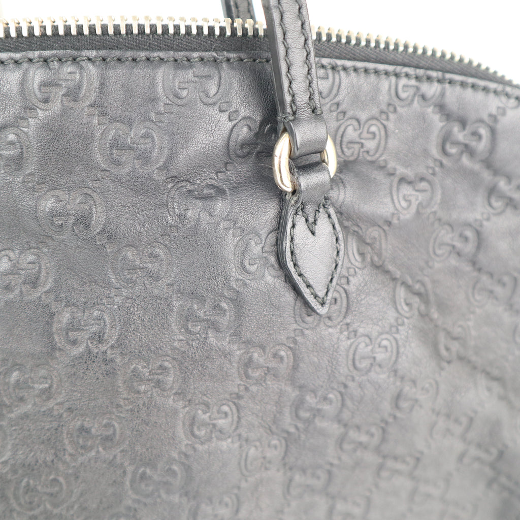 C2427 Gucci Tote Bag Microguccissima Black Large | Pre-Owned Very Good Black Microguccissima