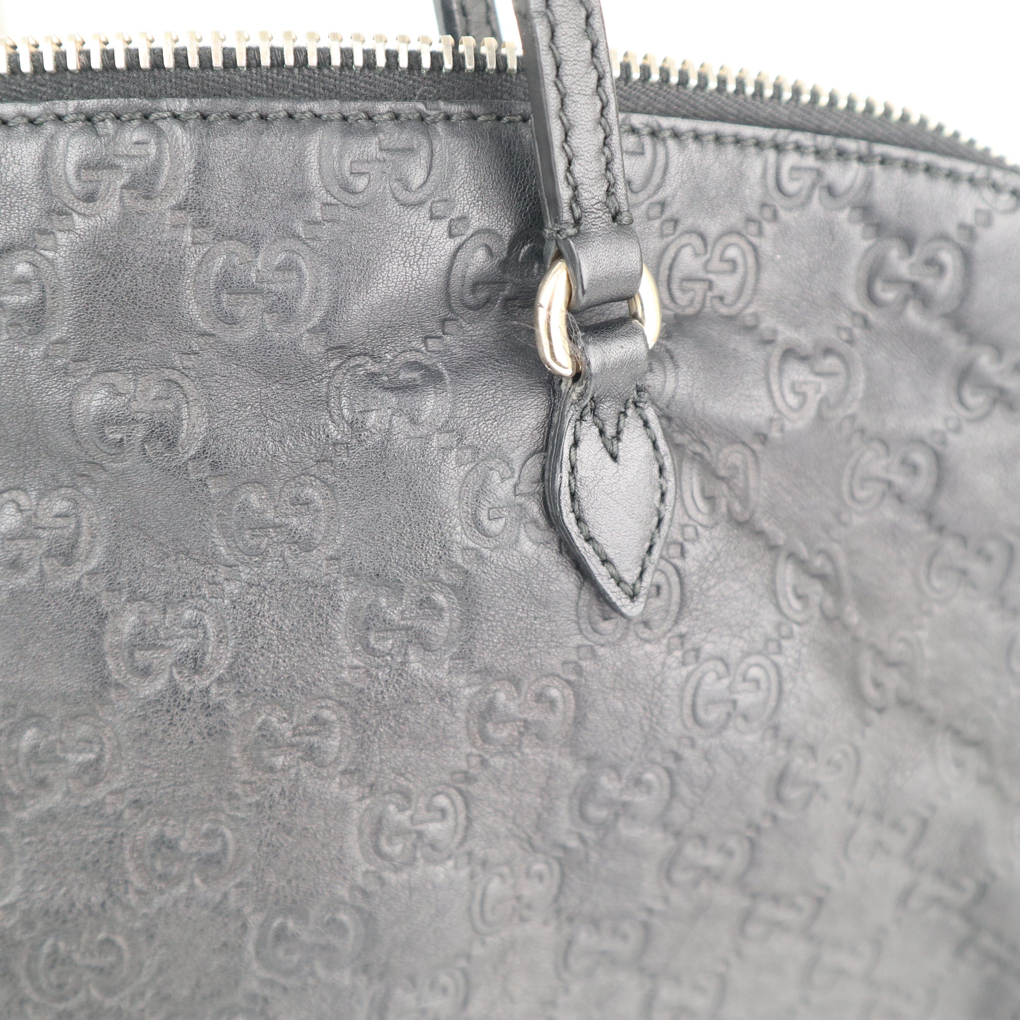 C2427 Gucci Tote Bag Microguccissima Black Large | Pre-Owned Very Good Black Microguccissima