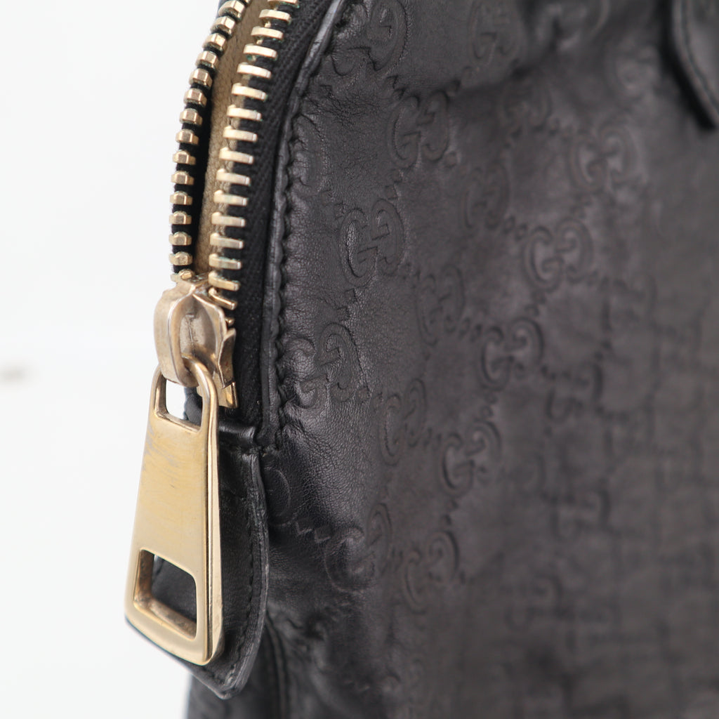 C2427 Gucci Tote Bag Microguccissima Black Large | Pre-Owned Very Good Black Microguccissima
