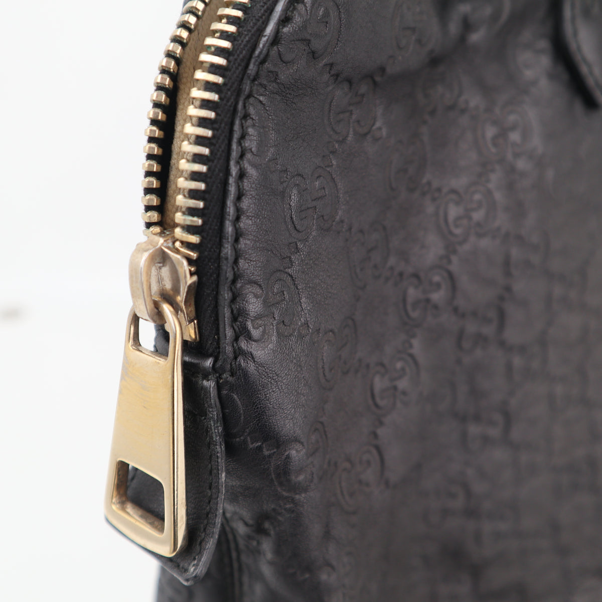 C2427 Gucci Tote Bag Microguccissima Black Large | Pre-Owned Very Good Black Microguccissima