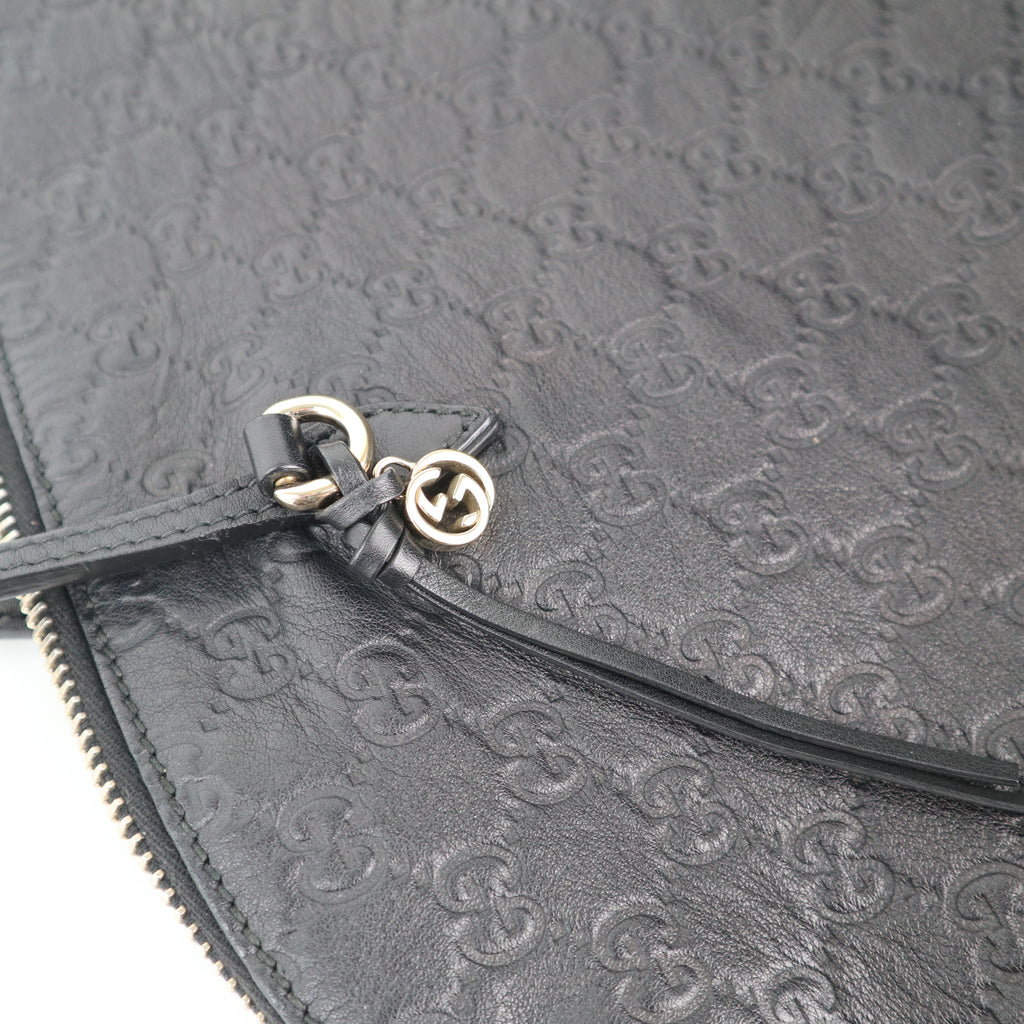 C2427 Gucci Tote Bag Microguccissima Black Large | Pre-Owned Very Good Black Microguccissima