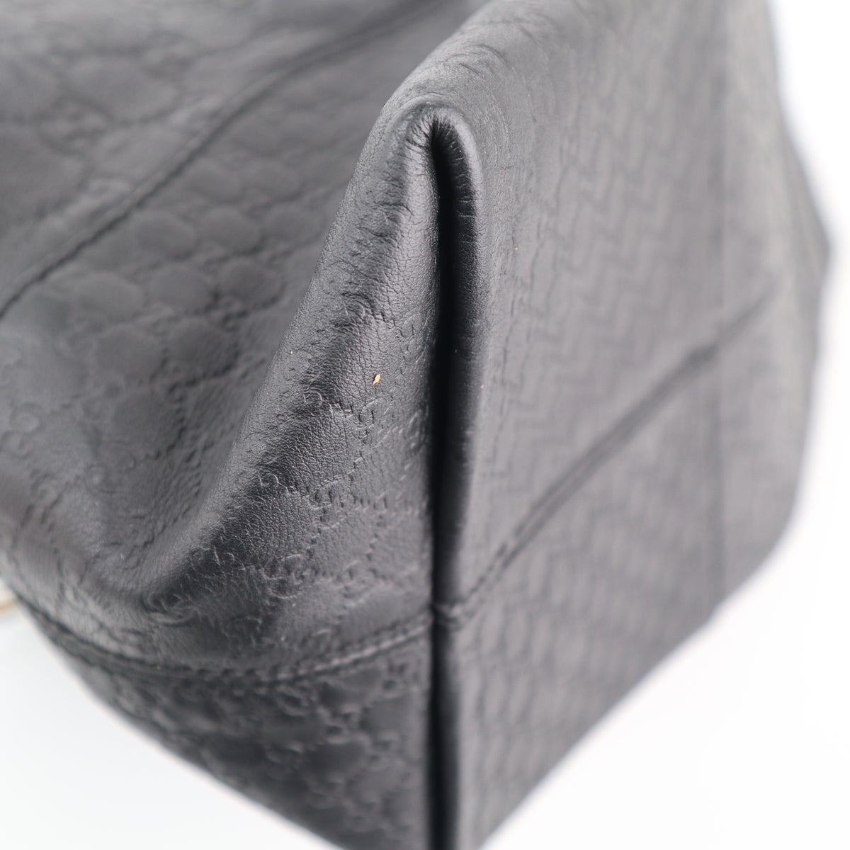 C2427 Gucci Tote Bag Microguccissima Black Large | Pre-Owned Very Good Black Microguccissima