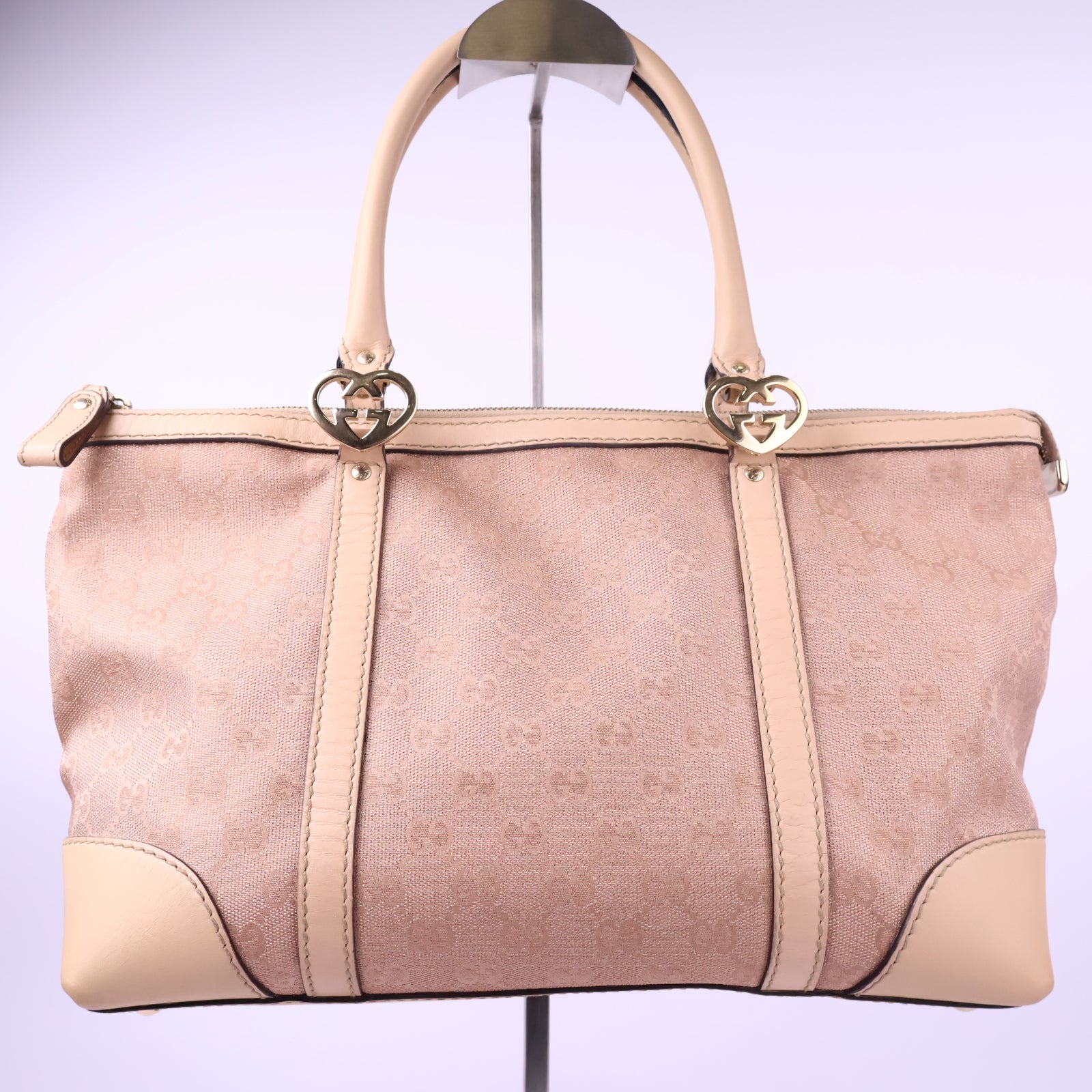 J3006 Gucci Tote Bag GG Metallic Canvas Lovely Tote | Pre-Owned Like New Metallic GG Canvas, Metallic canvas