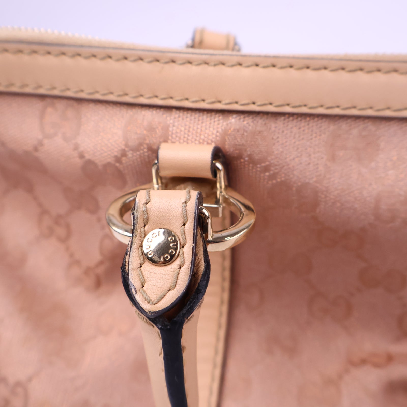 J3006 Gucci Tote Bag GG Metallic Canvas Lovely Tote | Pre-Owned Like New Metallic GG Canvas, Metallic canvas