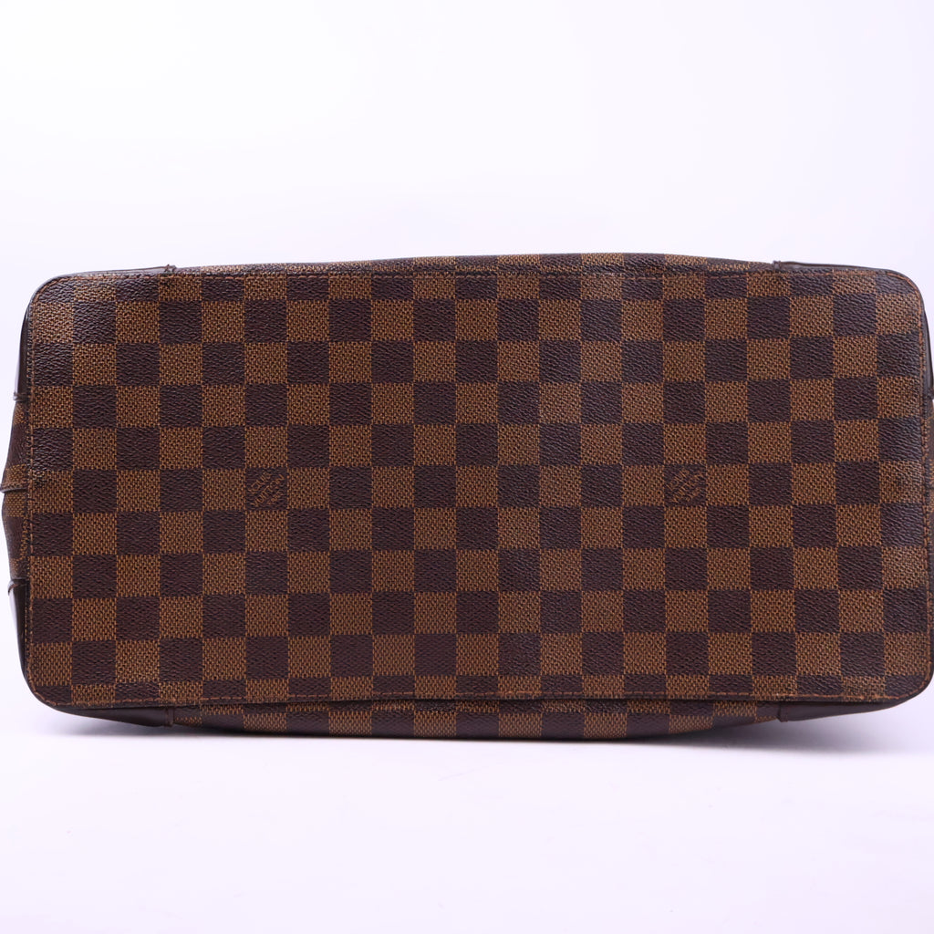 J3173R# Louis Vuitton Tote Bag Hampstead MM Damier Ebene | Pre-Owned Like New Brown Coated canvas, leather trim Damier Ebene